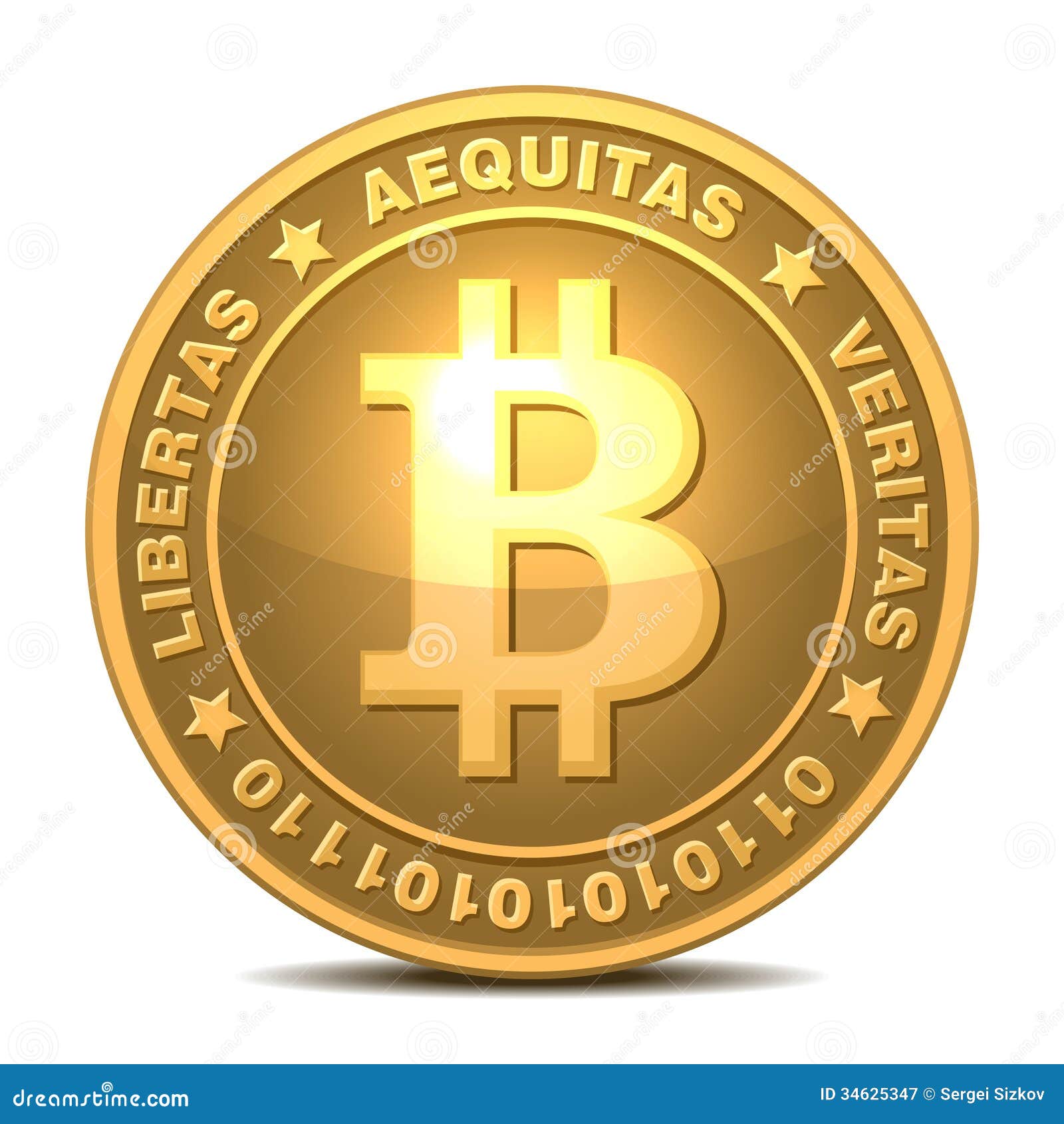 Bitcoins Isolated On White Royalty Free Stock Photography ...
