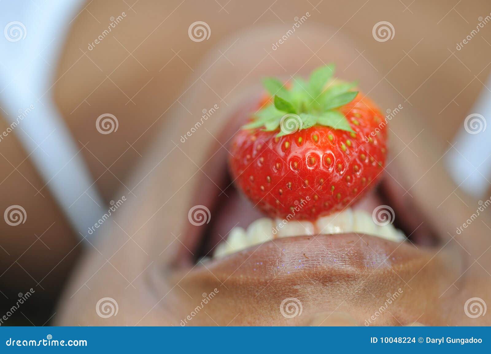 Bite That Strawberry Stock Images Image 10048224