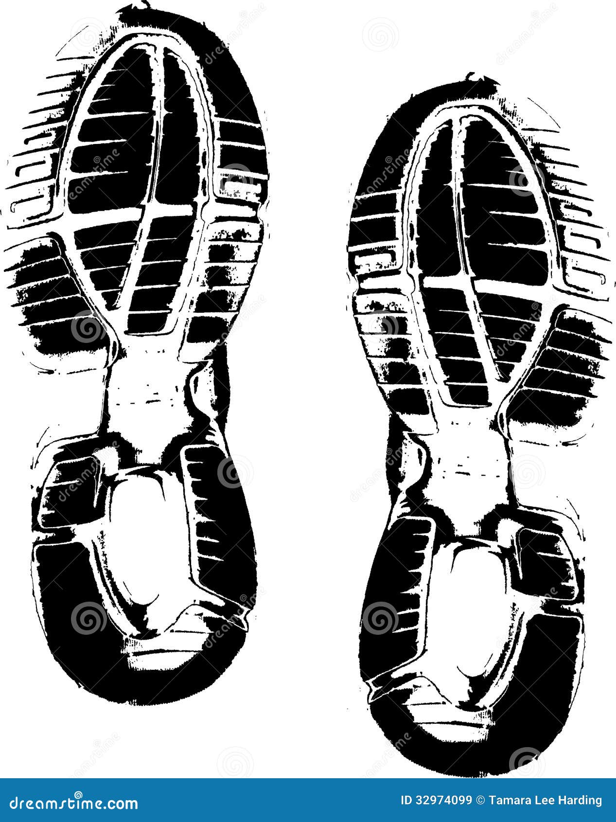 Shoe Print Clip Art Black and White