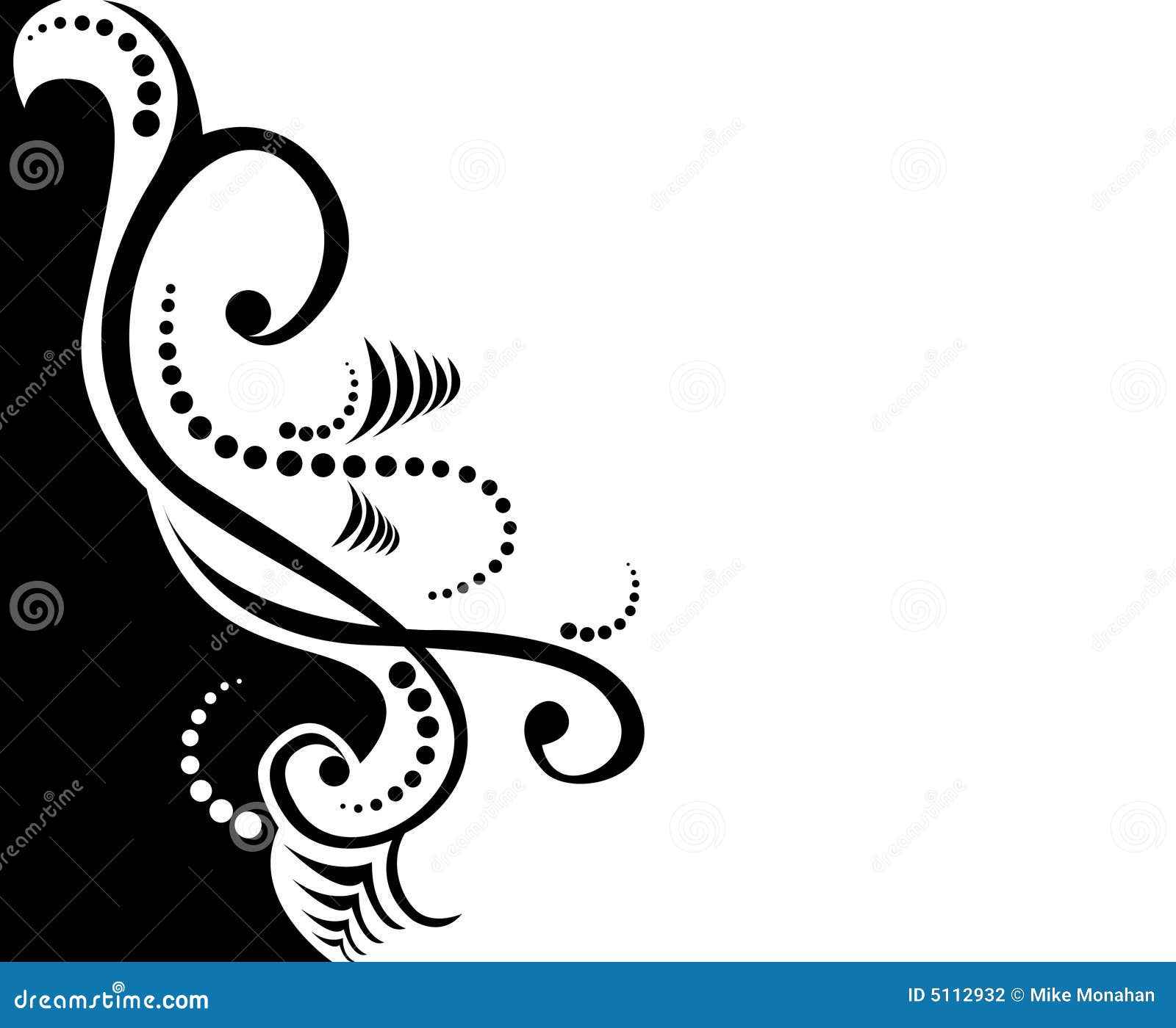 Black And White Floral Design Stock Photography - Image: 5112932