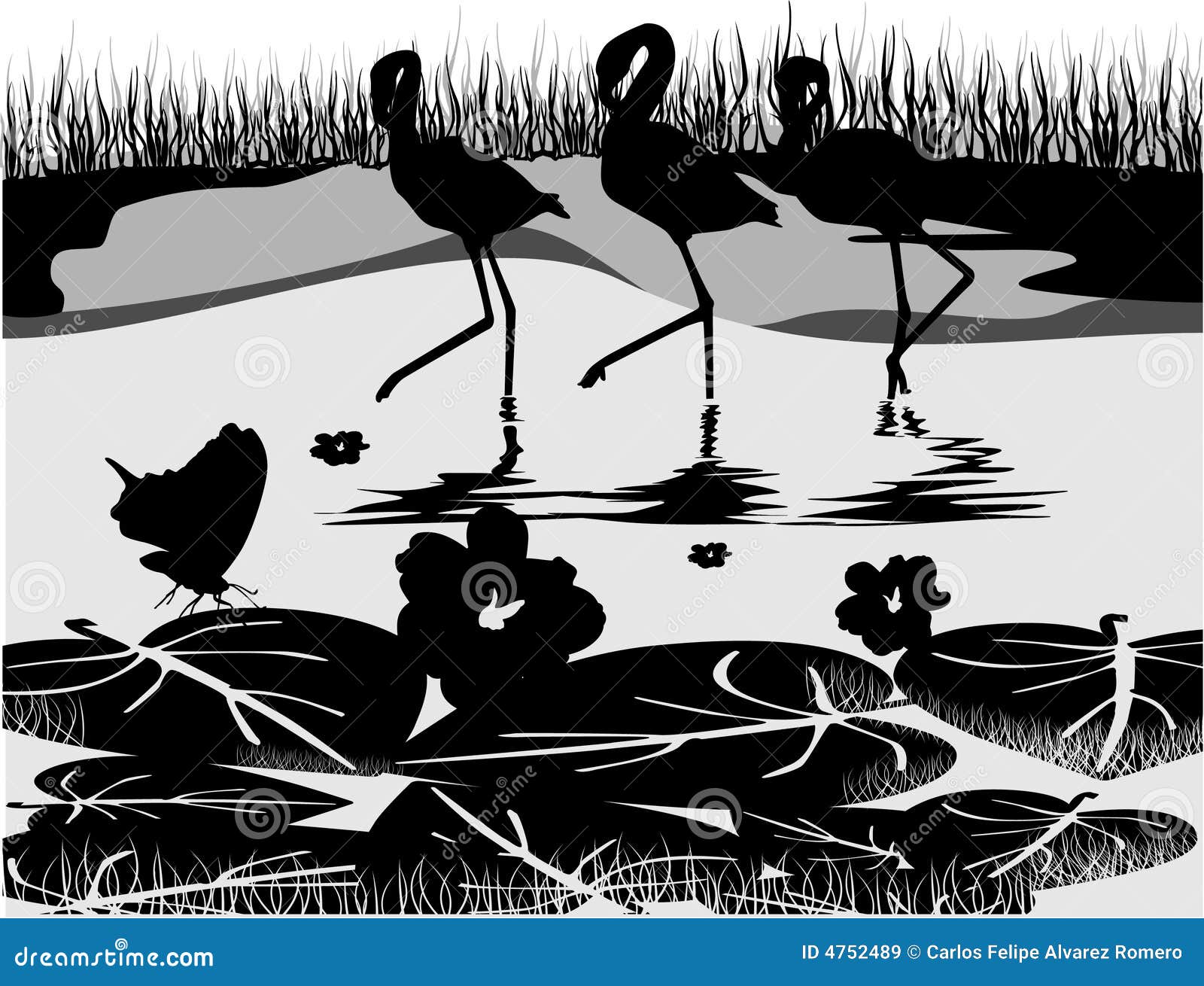 Black And White Nature Vector Royalty Free Stock Images - Image: 4752489