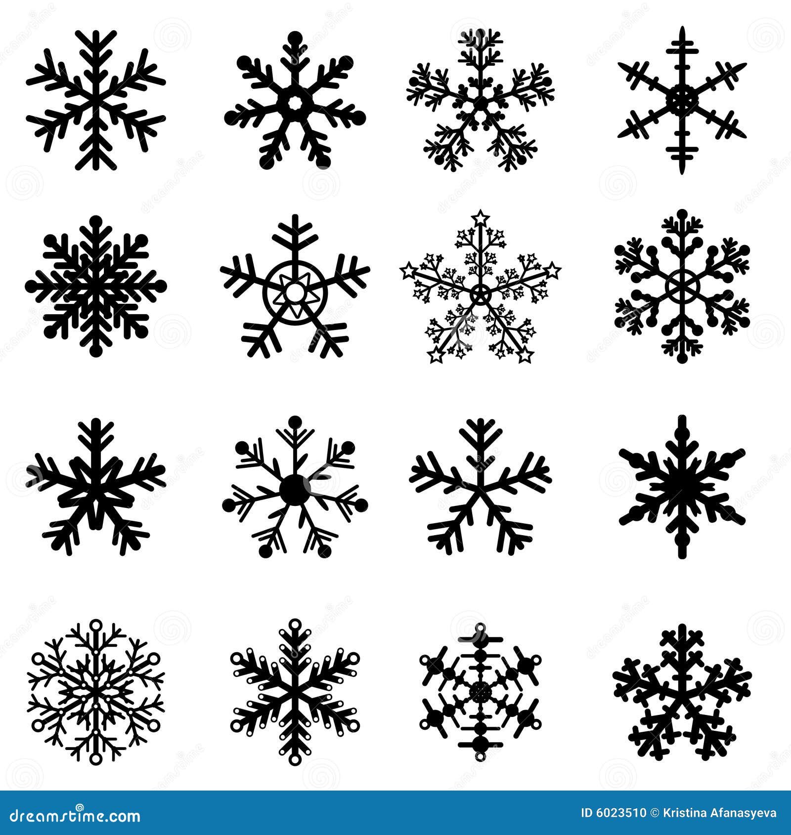 snowflake clipart free black white - photo #17