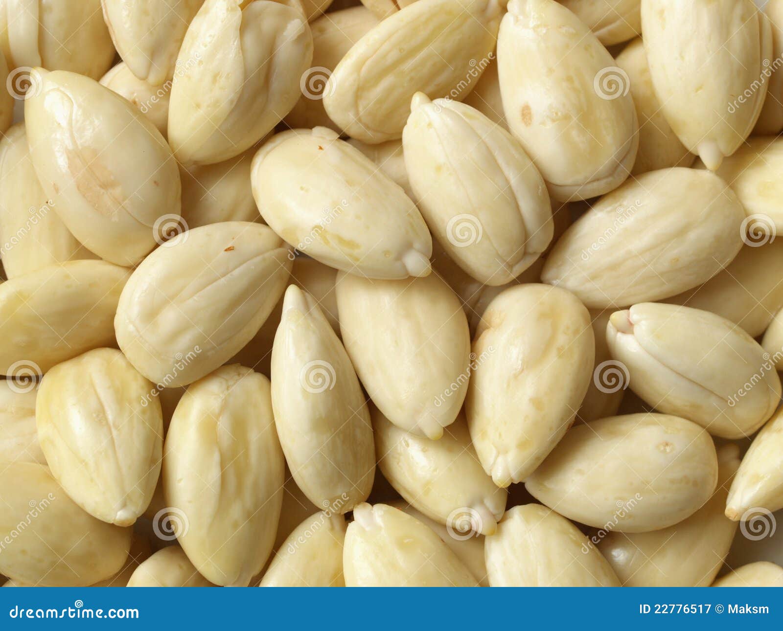 Blanched almonds - close up, can be used as a background.