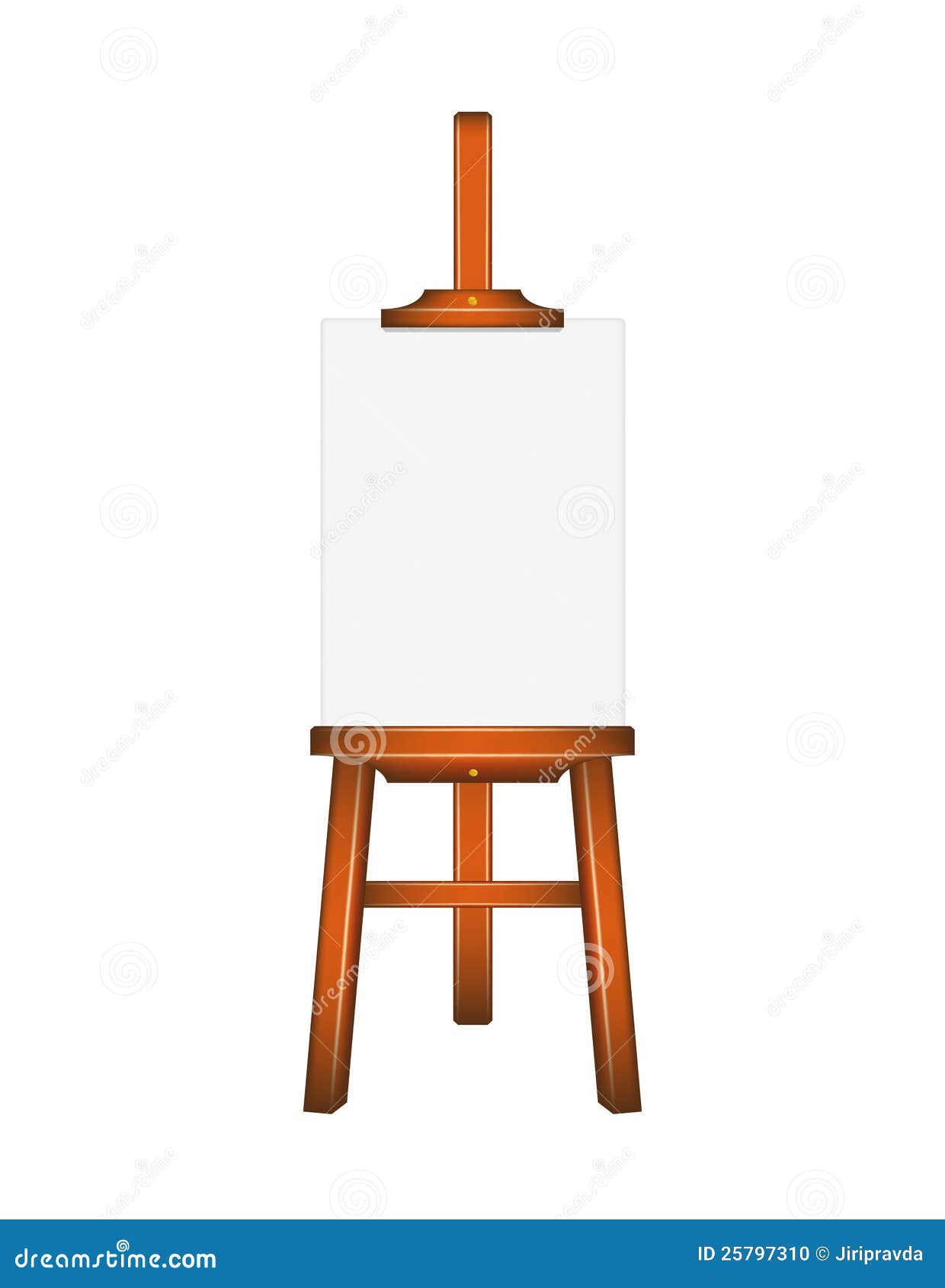 Blank Art Board, Wooden Easel Stock Photo - Image: 25797310