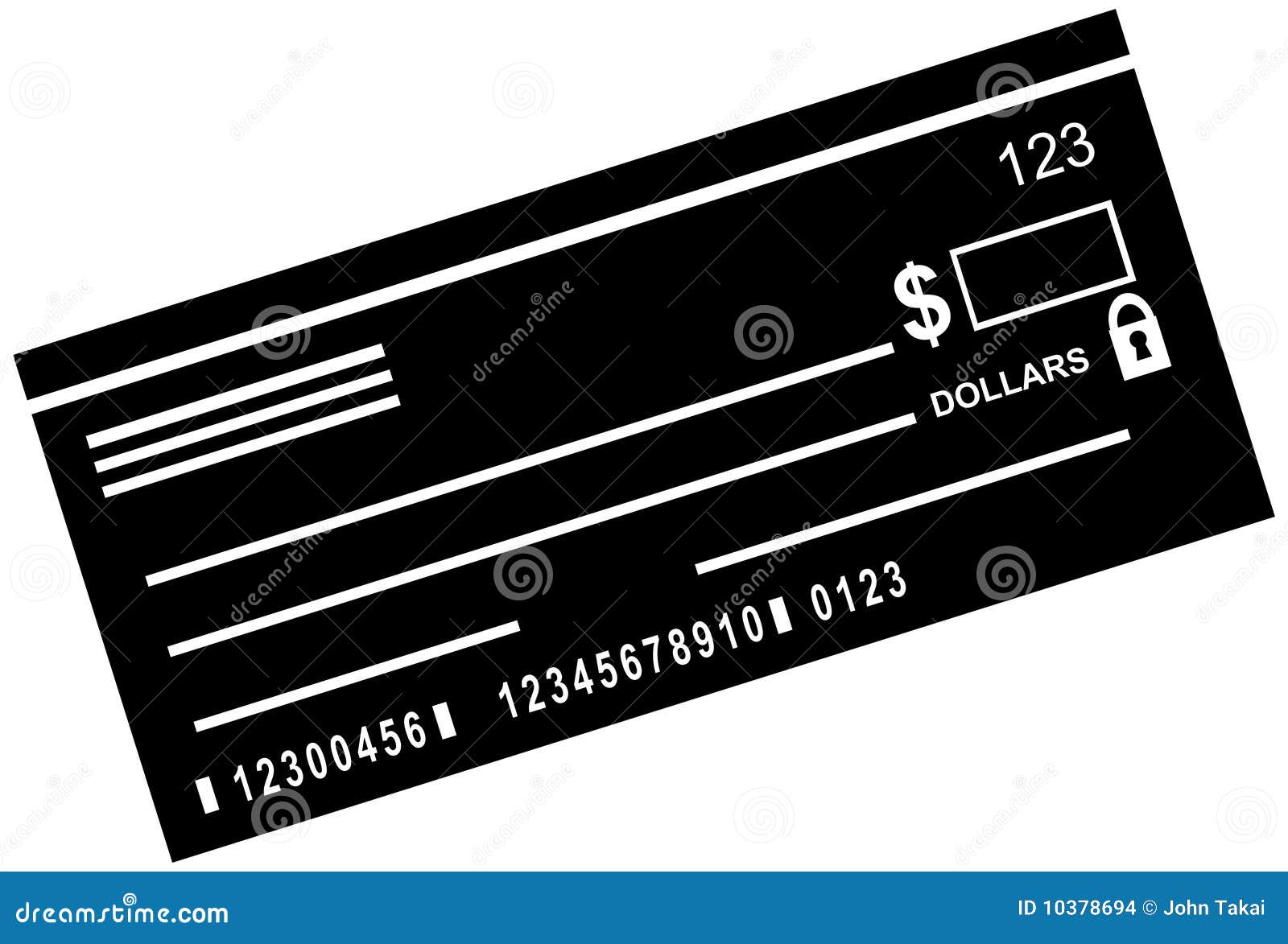 Blank Check Stock Images - Image: 10378694