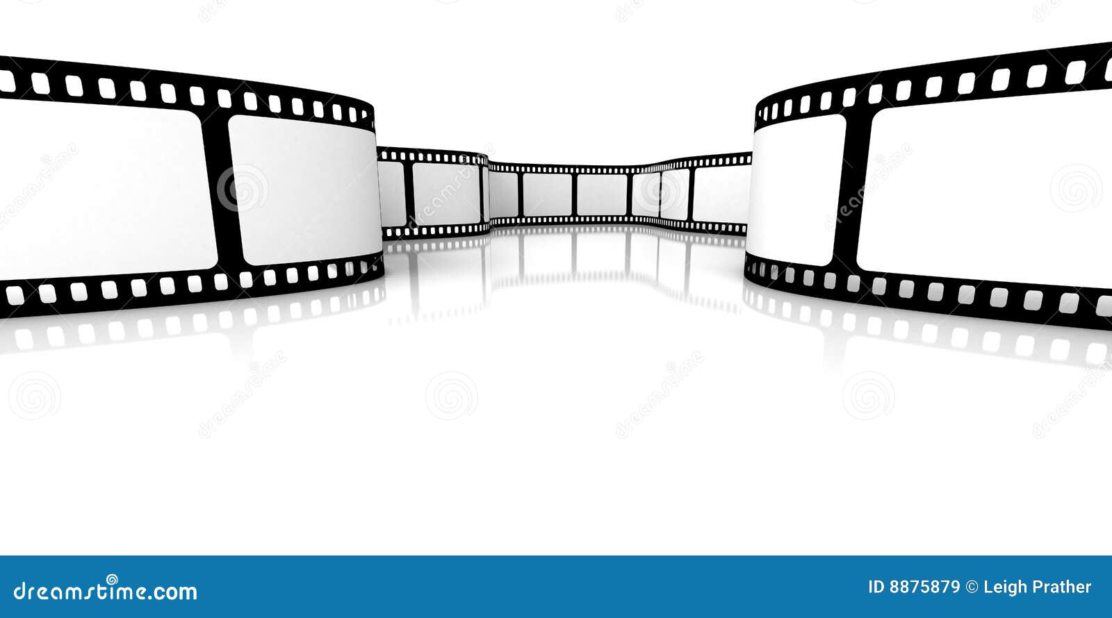 Blank film isolated on white.