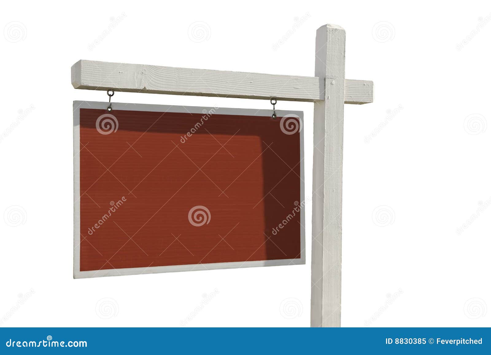 Blank Real Estate Sign Isolated Royalty Free Stock Photo - Image: 8830385