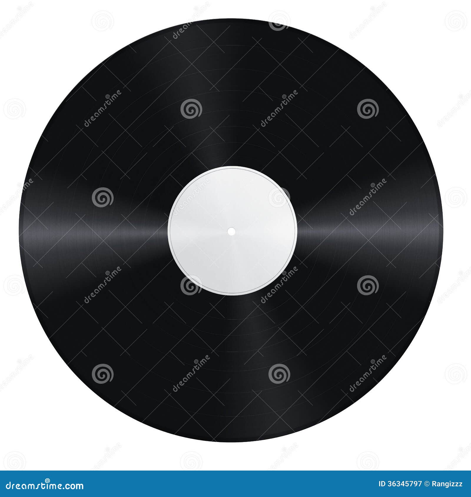 Blank vinyl record isolated on white background with clipping path.