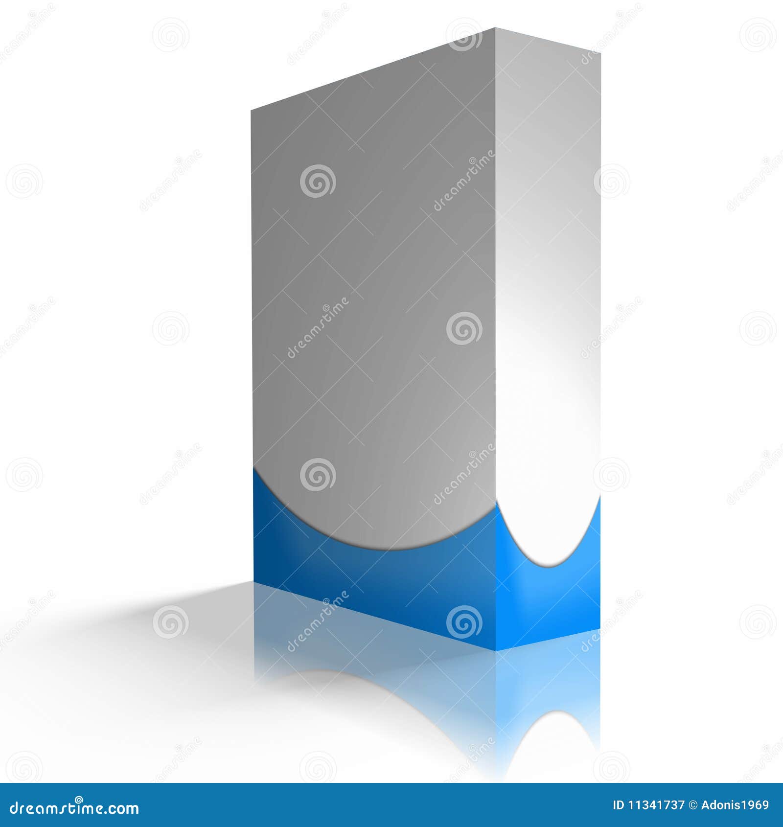 Blank White And Blue Box Royalty Free Stock Photography Image 11341737