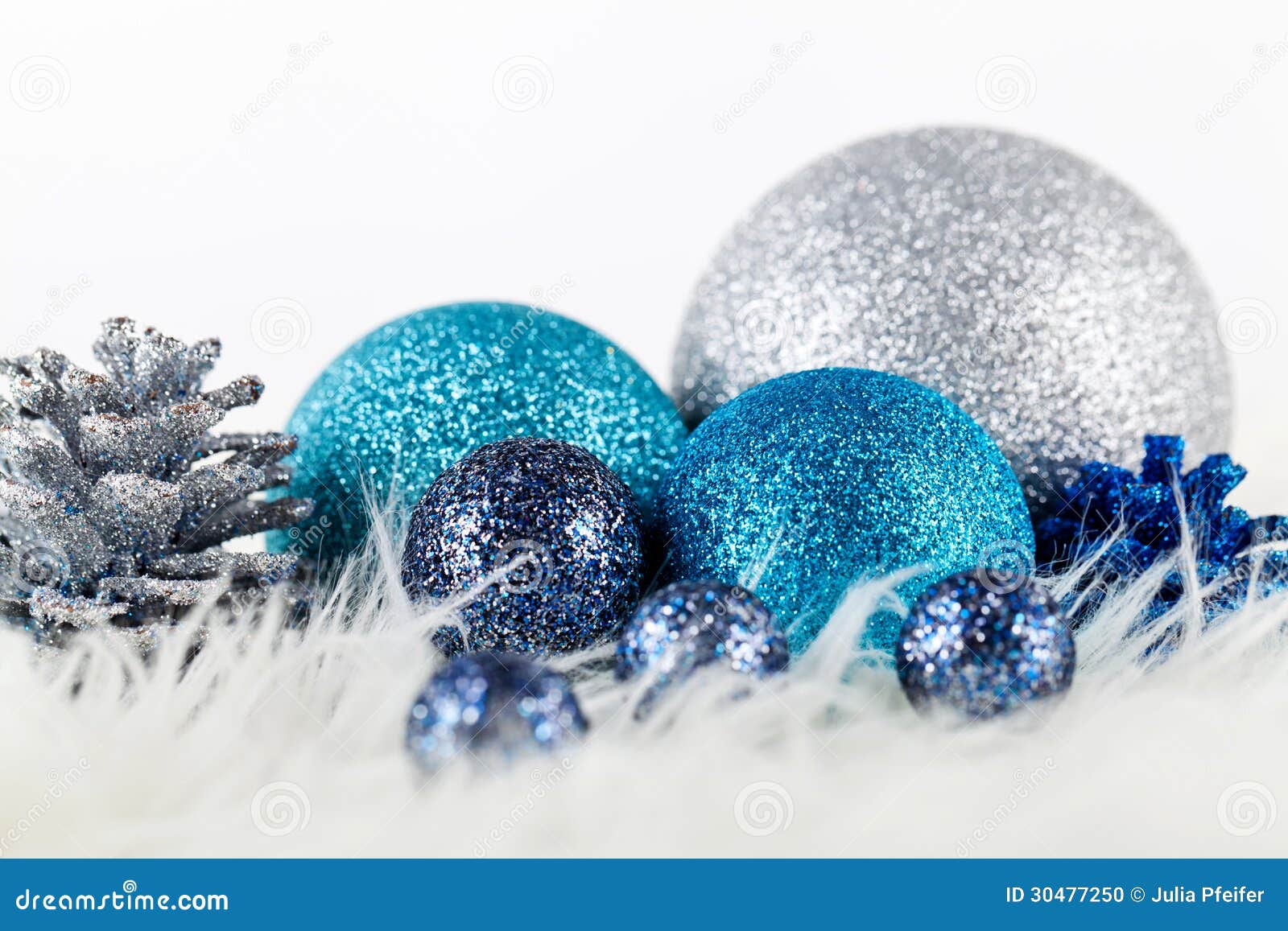 deco de noel bleu et argent