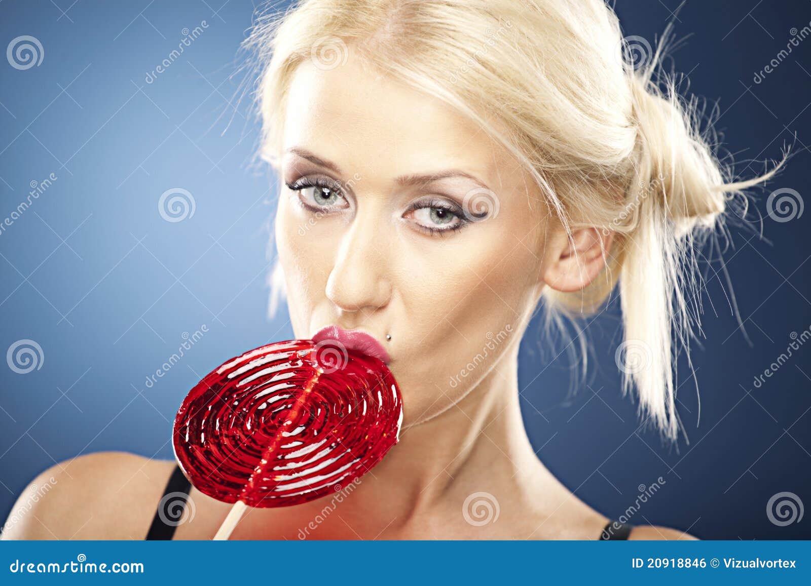 Blonde Girl With Lollipop Royalty Free Stock Image Image 20918846