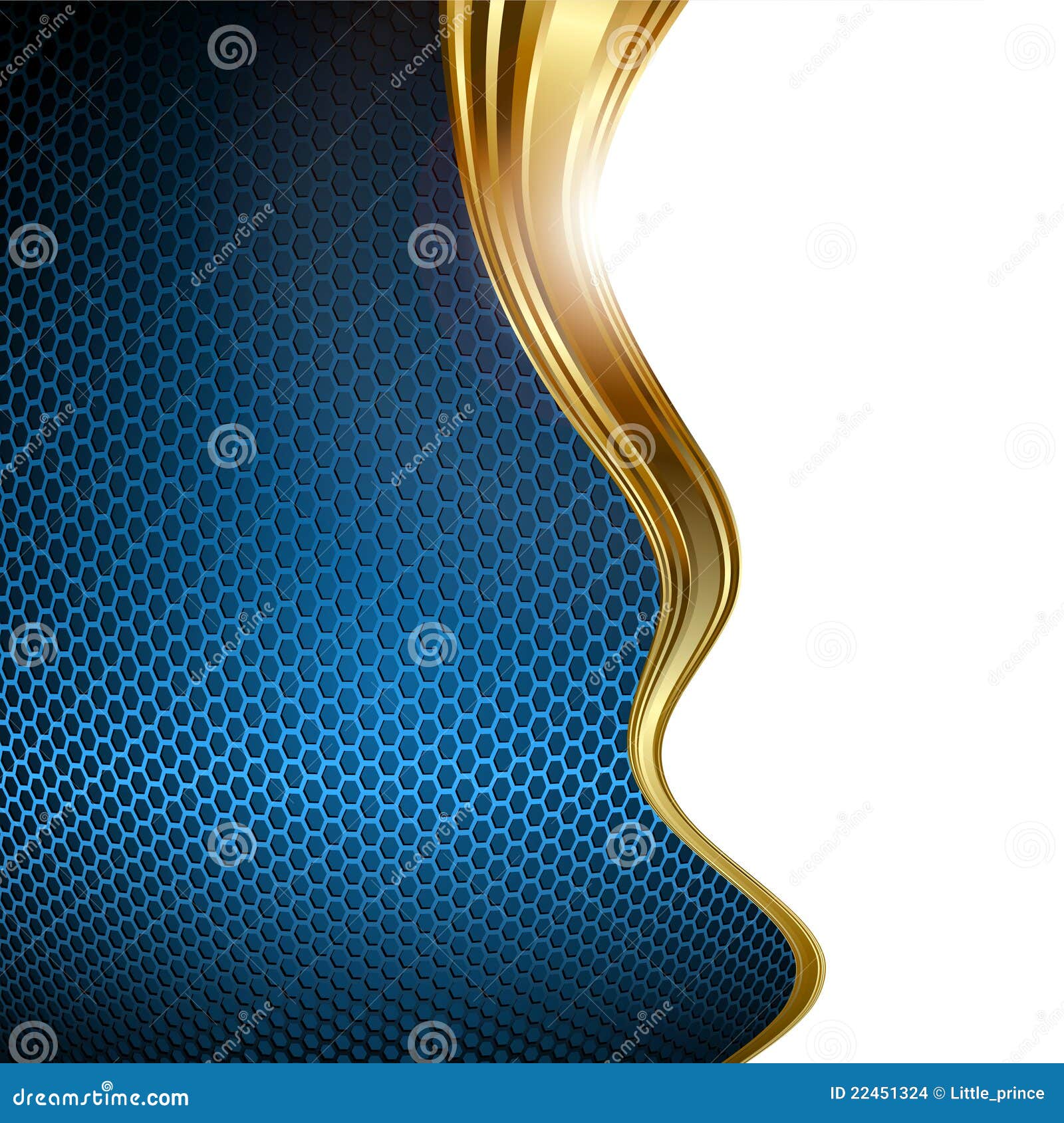Blue And Gold Abstract Background Stock Images - Image: 22451324