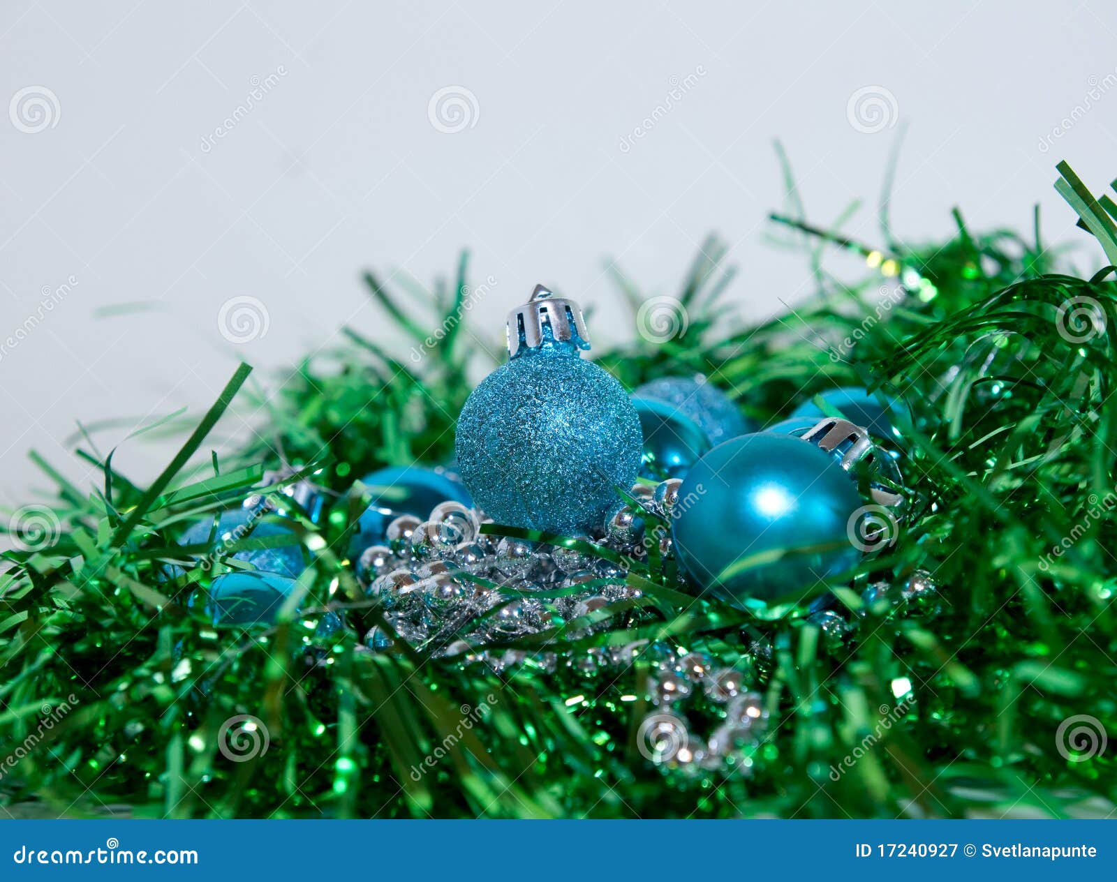Blue And Green Christmas Decorations Royalty Free Stock Photography