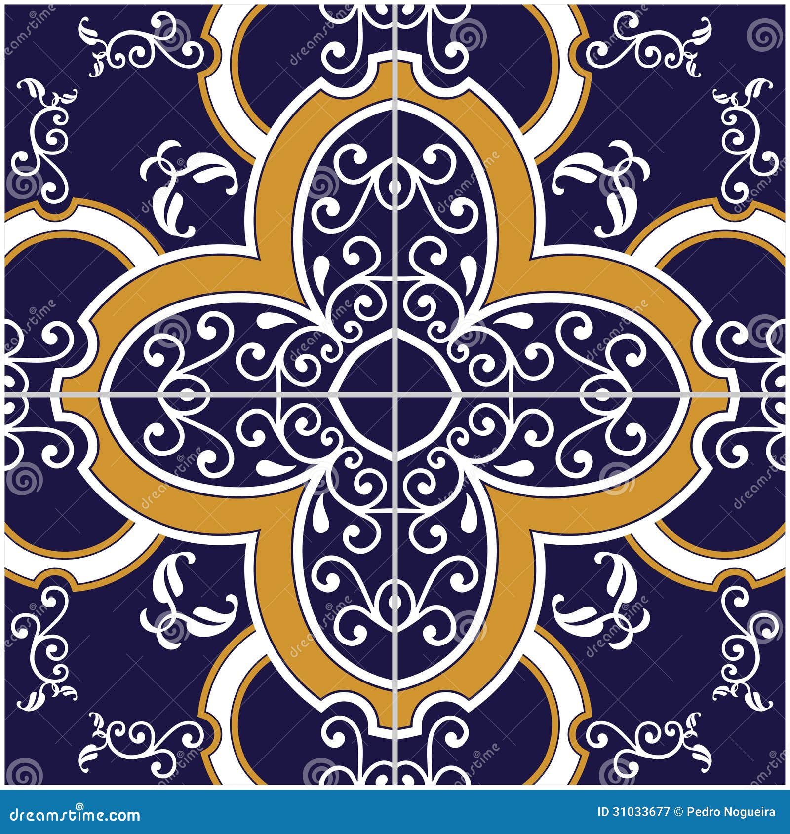 Blue And Yellow Tile Royalty Free Stock Photography Image 31033677