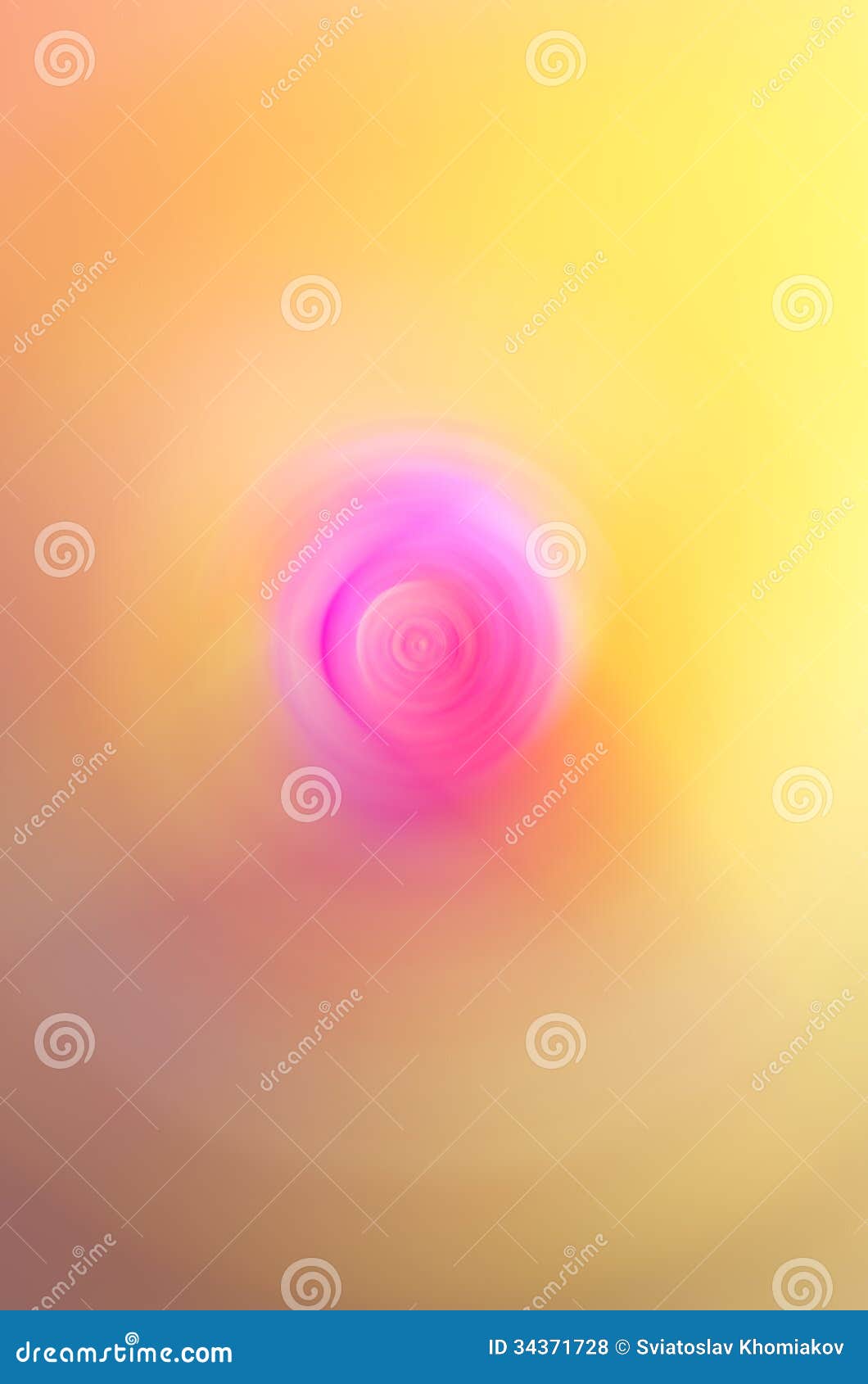 Blur Pink Flower On Blurred Yellow Background Royalty Free Stock Photos