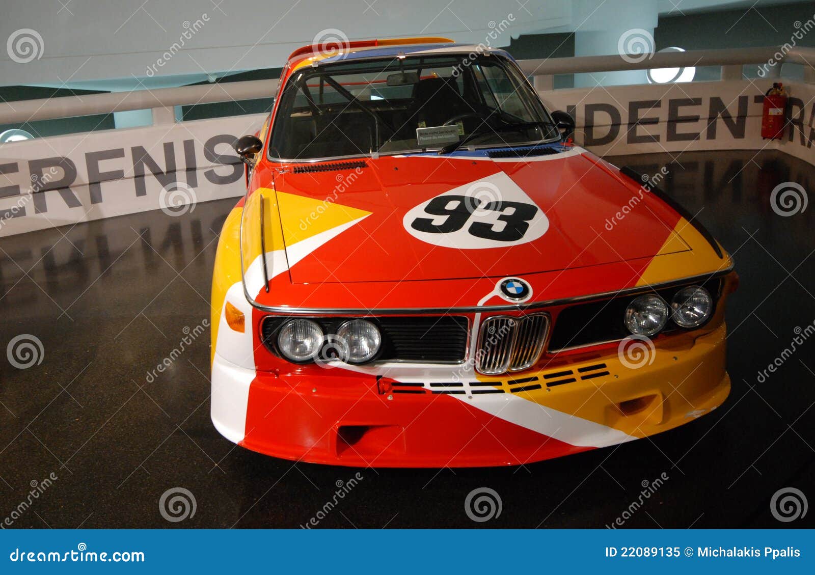 BMW classic sport car on display on BMW main exhibition center on 