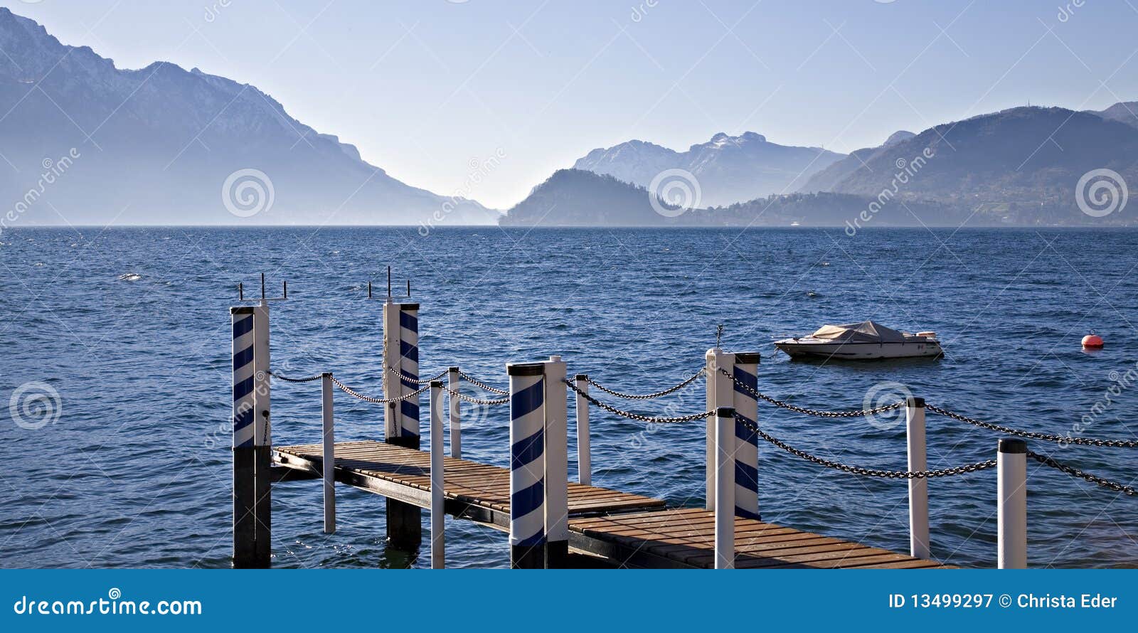 Boat Dock On Lake Como Royalty Free Stock Photography - Image 