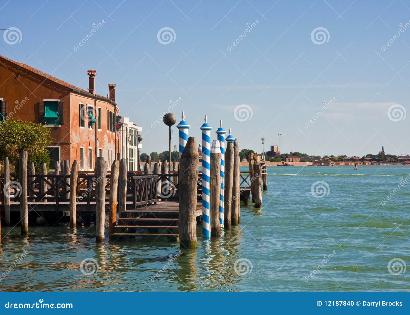 Boat Dock On Old Venice Building Stock Photo - Image: 12187840