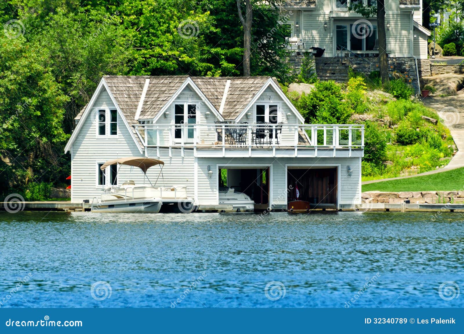 Boathouse With Living Quarters Royalty Free Stock Images - Image 