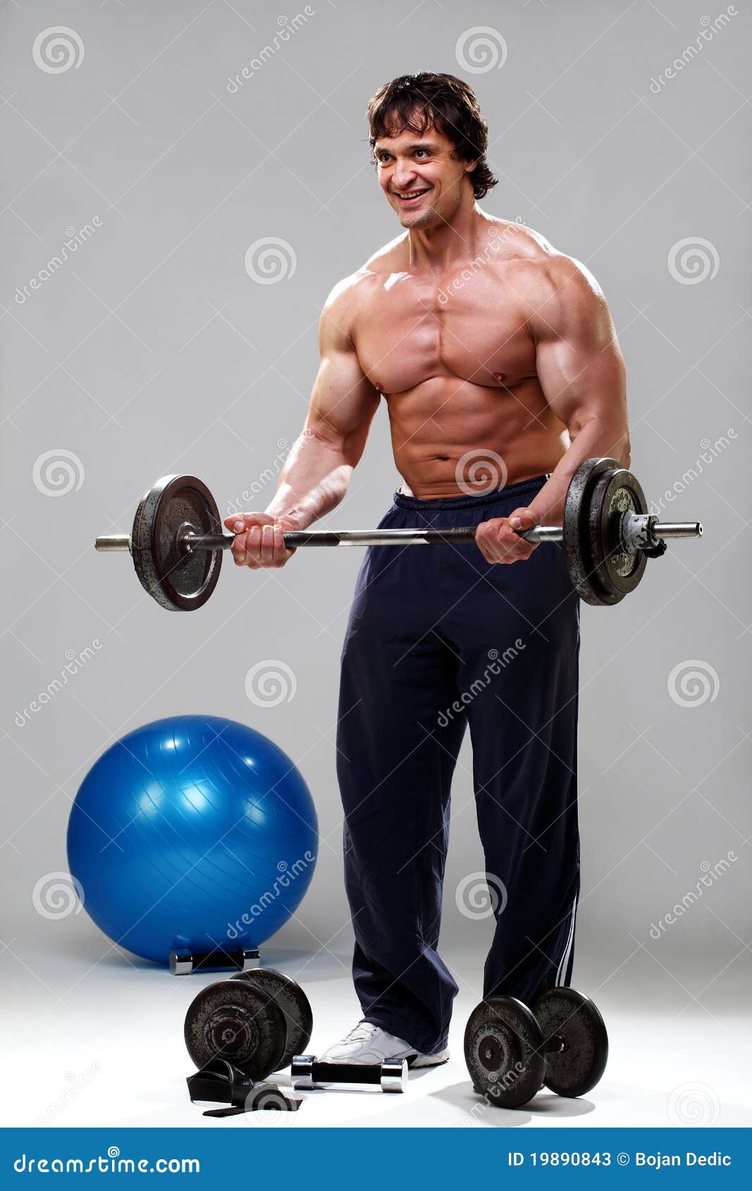Bodybuilder Lifting Some Weights Stock Photos Image 19890843