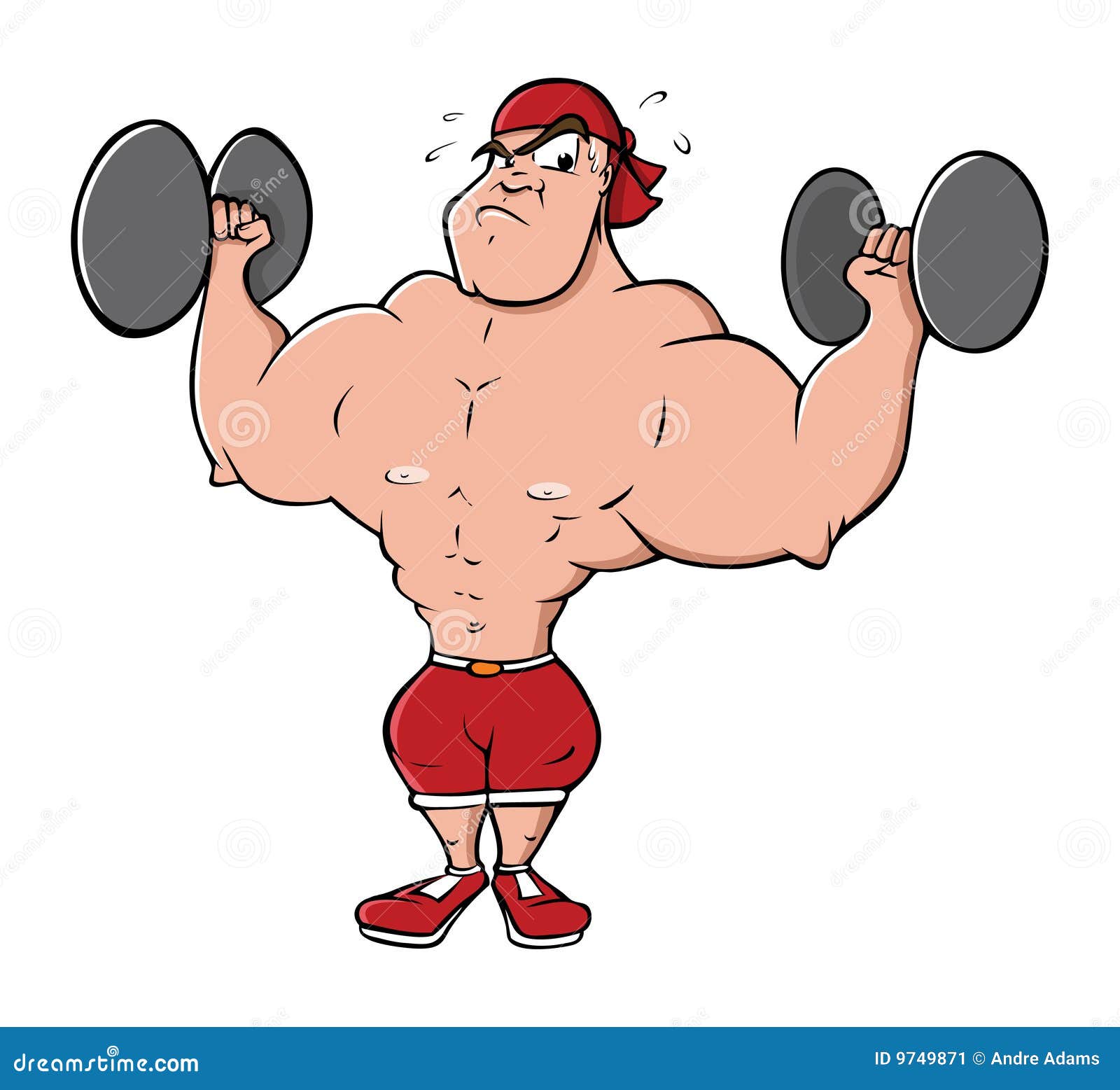 Bodybuilder Lifting Weights Stock Image - Image: 9749871