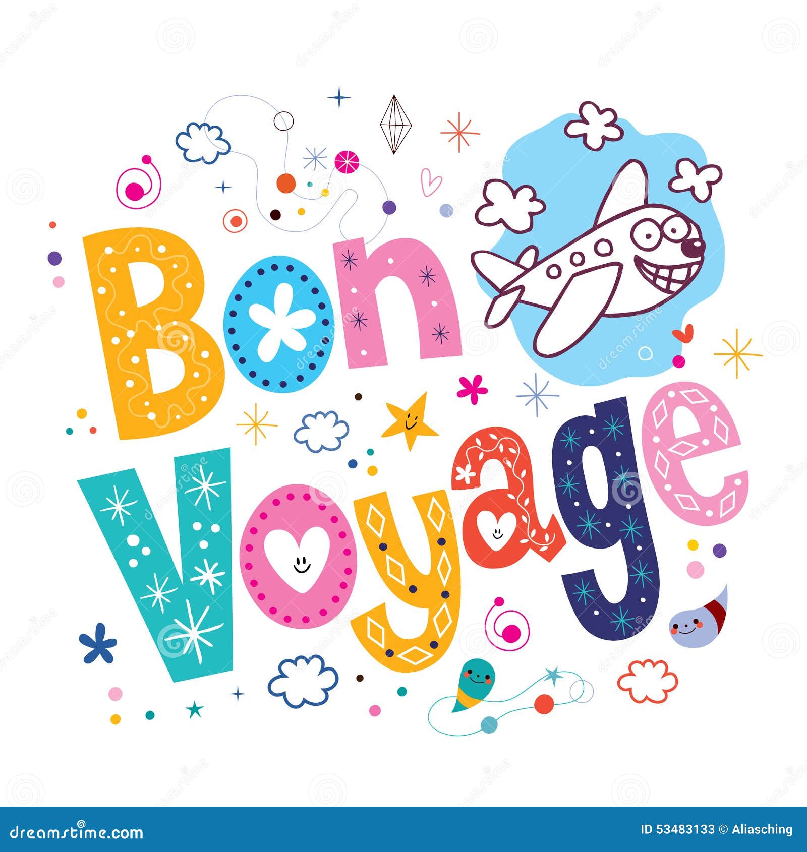 bon-voyage-stock-vector-image-53483133