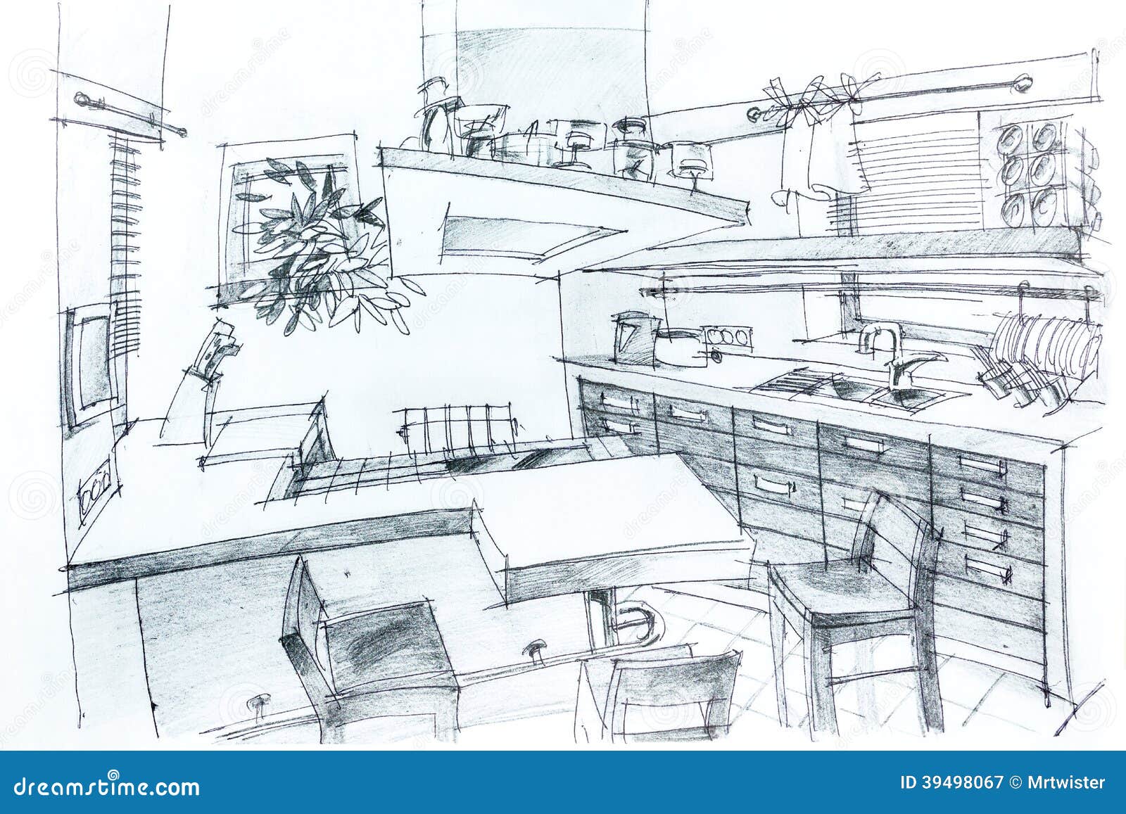 Bosquejo De La Casa Con El Lápiz Stock de ilustración - Imagen Bosquejo De La Casa Con El Lápiz Stock de ilustración - Imagen