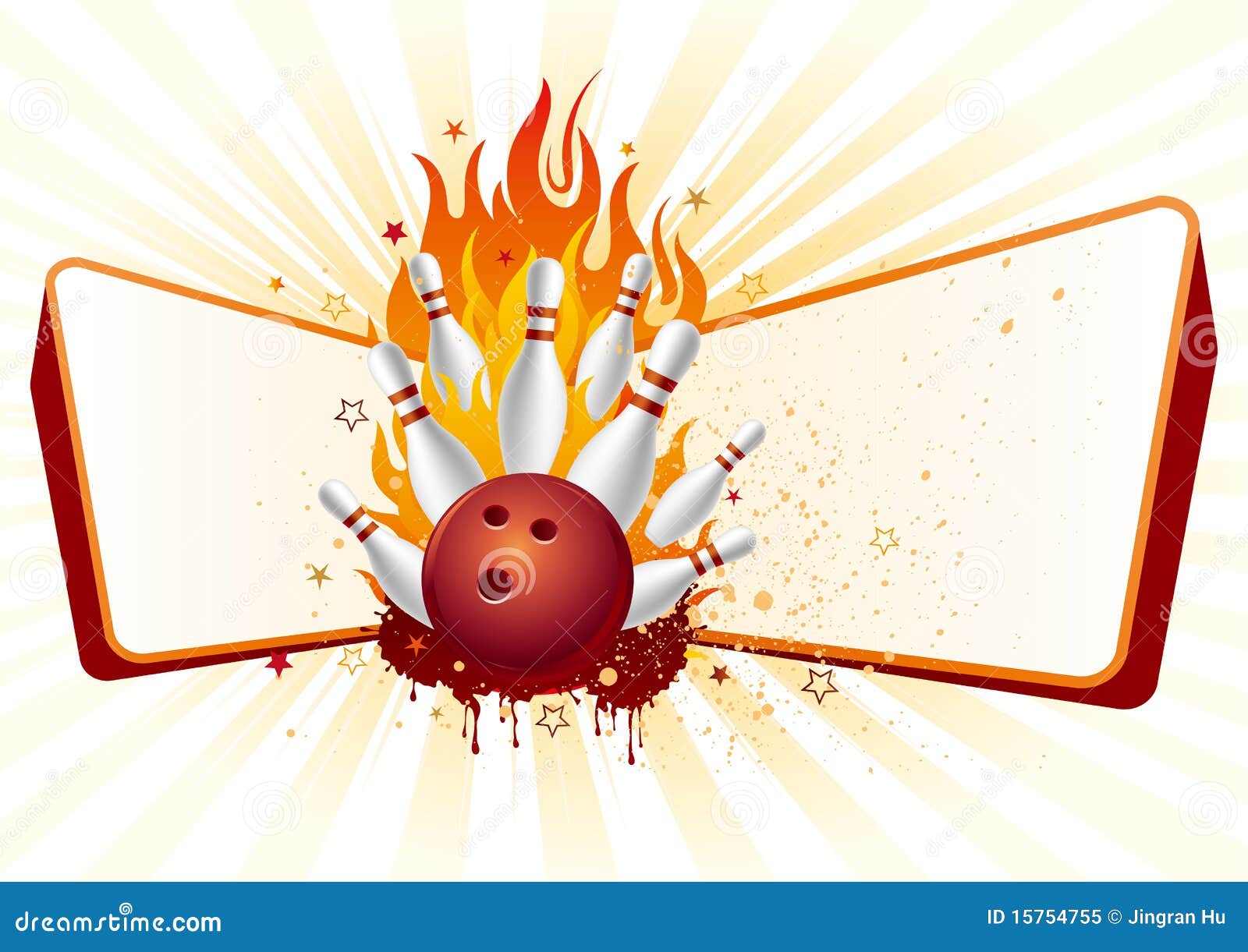 Bowling With Flames Royalty Free Stock Photo - Image: 15754755