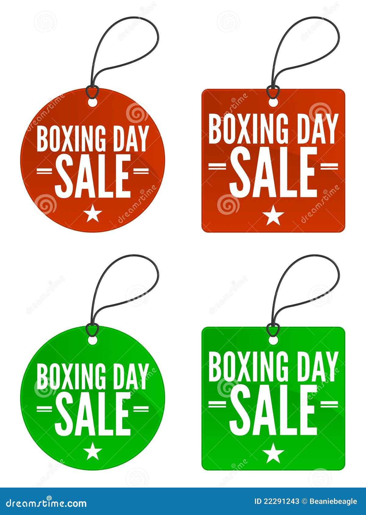 Boxing Day Sale Tags Stock Photos - Image: 22291243