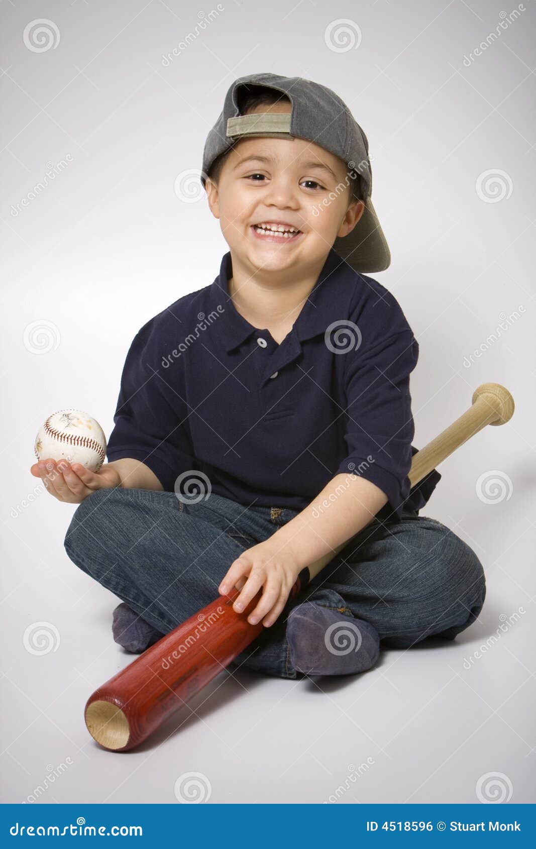 Boy With Baseball Bat Royalty Free Stock Image Image 4518596