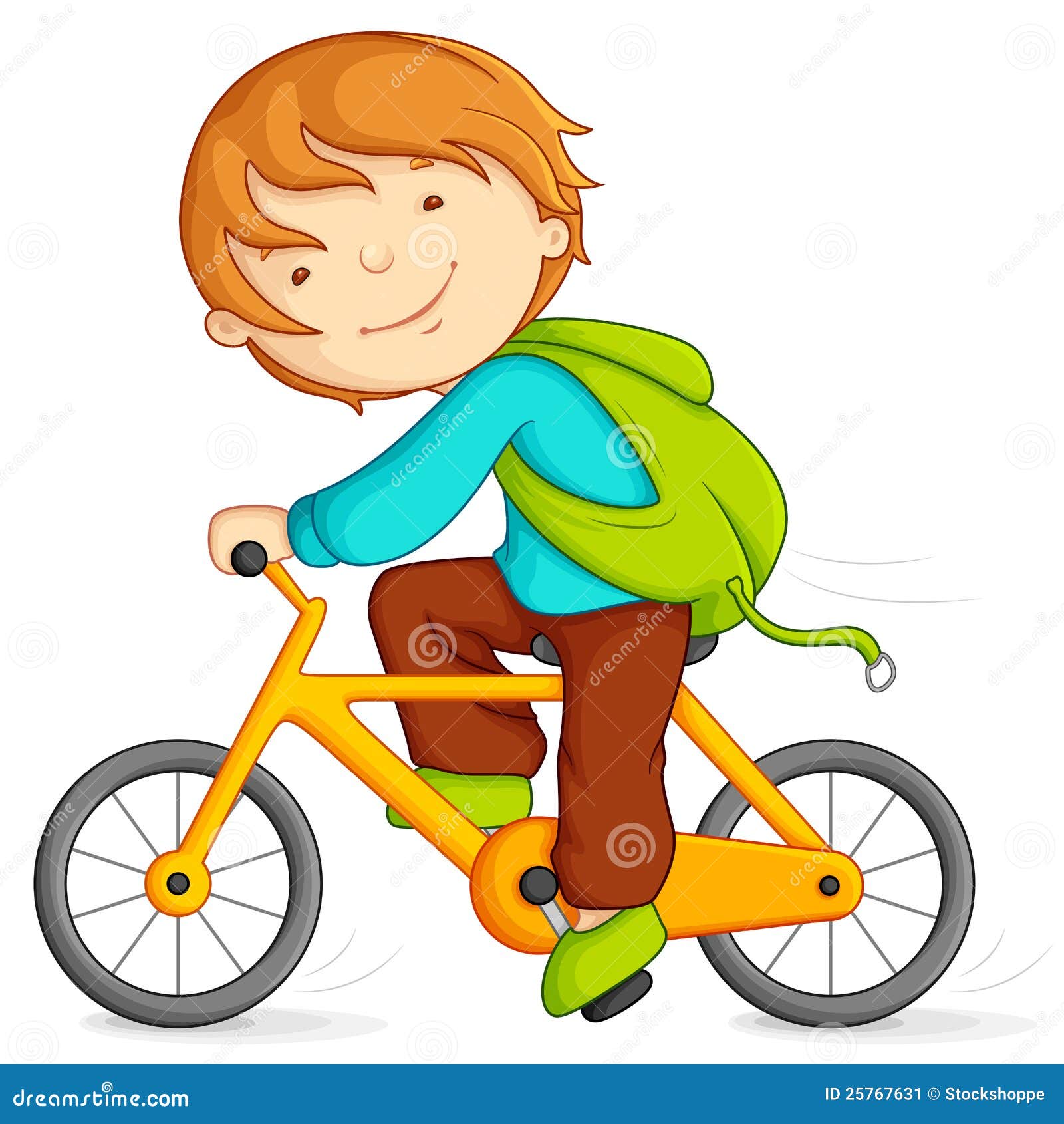 Child Riding Bike Clip Art