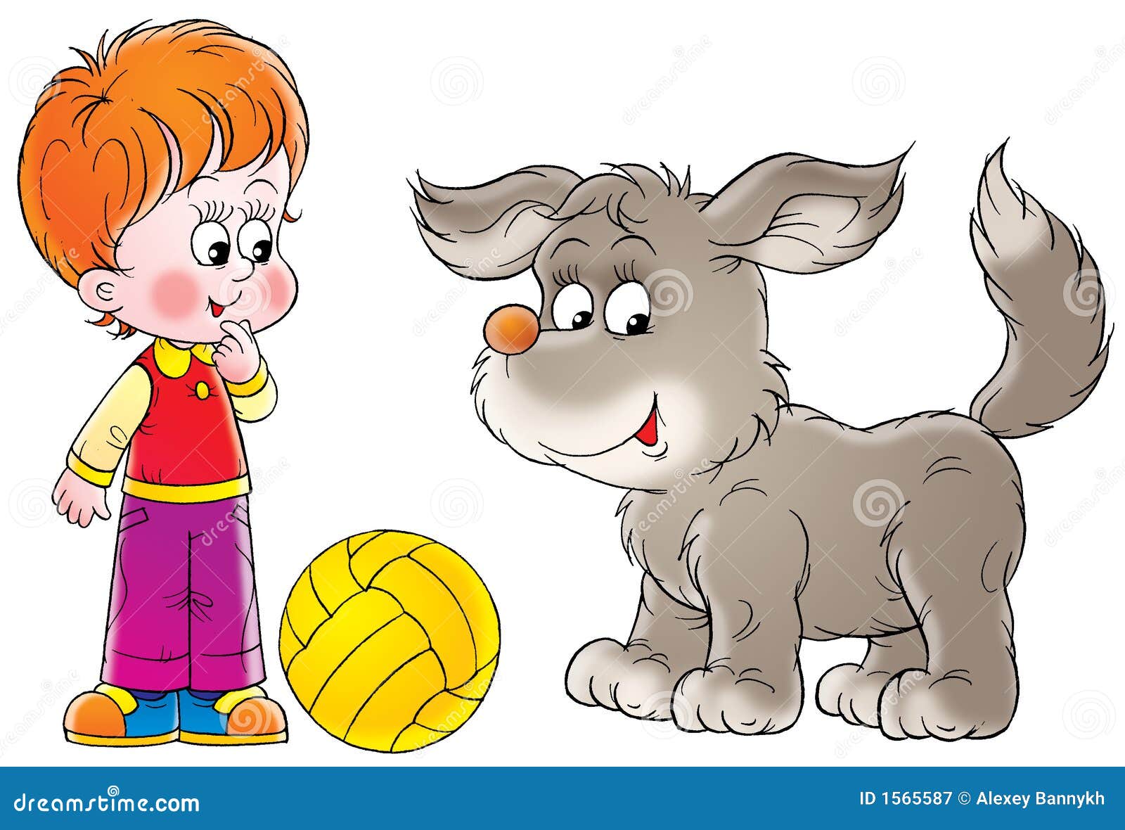 clipart boy and dog - photo #33