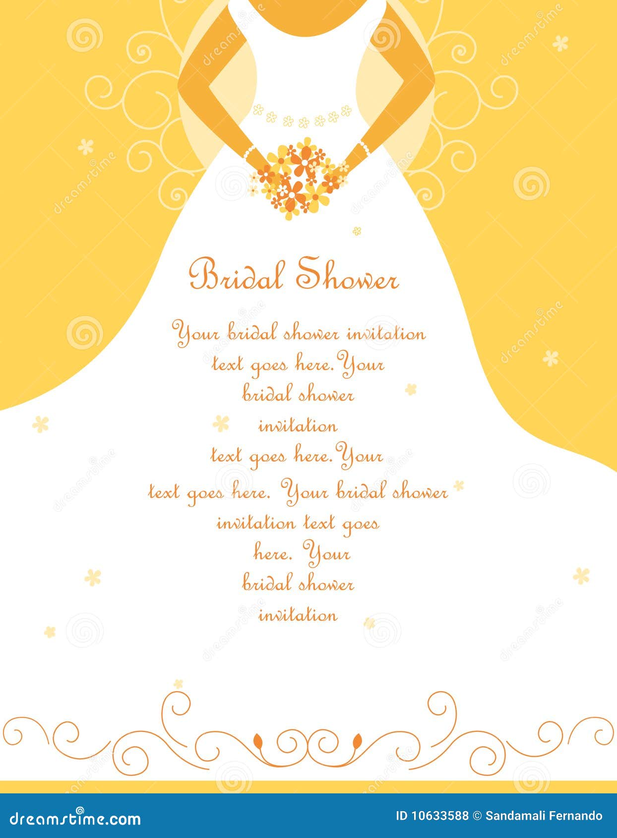 Bridal shower / wedding invitation card background with a beautiful ...