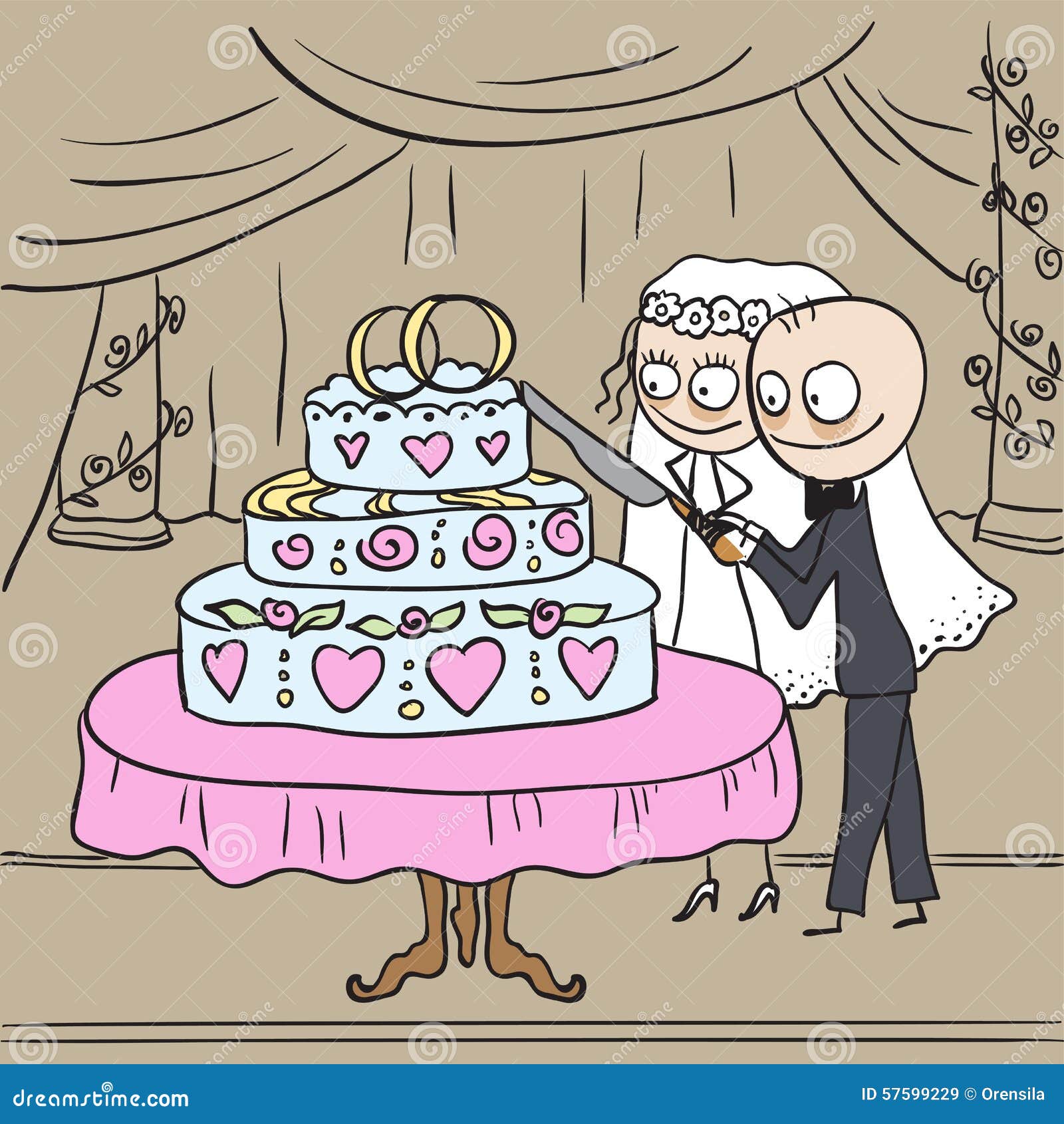 Cutting The Wedding Cake Cartoon Cutting The Wedding Cake Cartoon