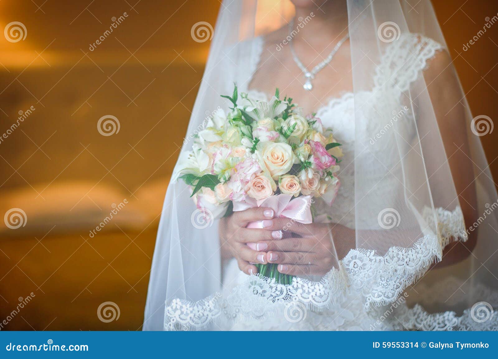 Beautiful Asian Bride Holds Bouquet 117