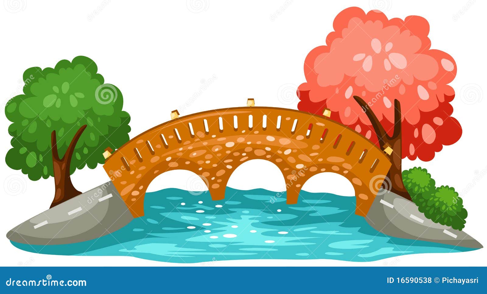 clipart bridge over river - photo #37