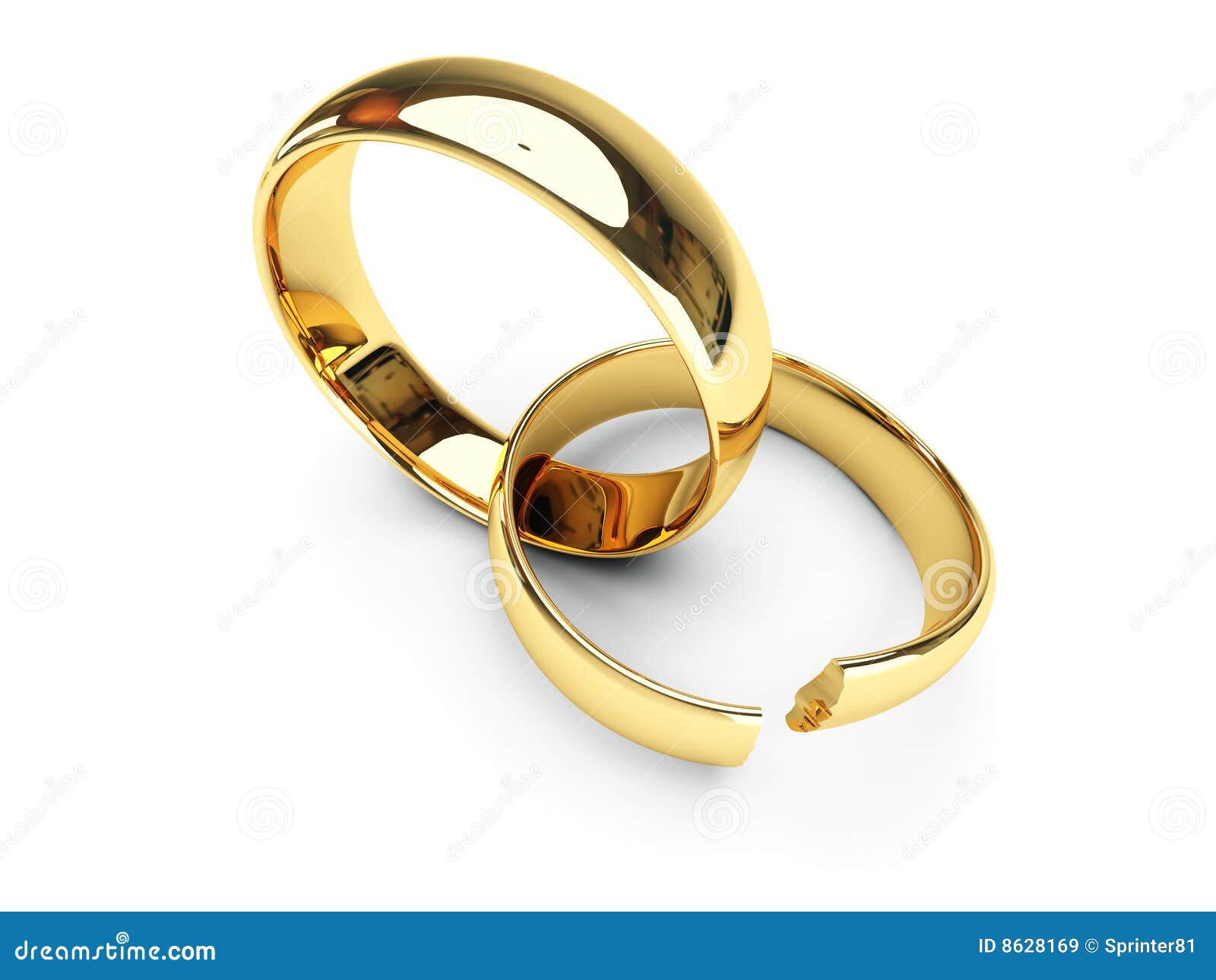 picture of broken wedding rings