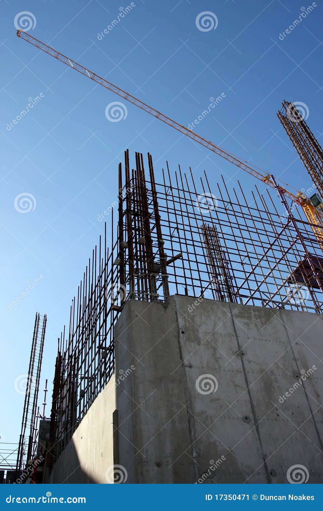 Building Construction Steel And Concrete Stock Image - Image: 17350471