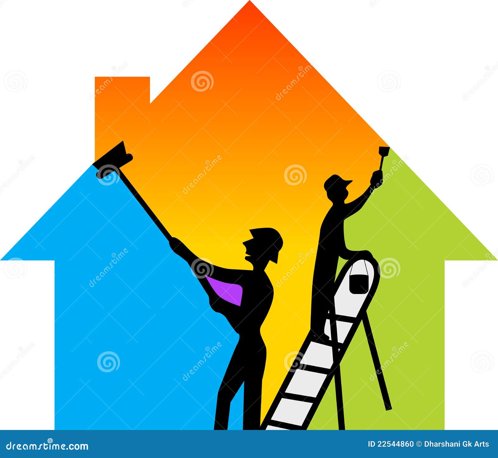 man painting house clipart - photo #23