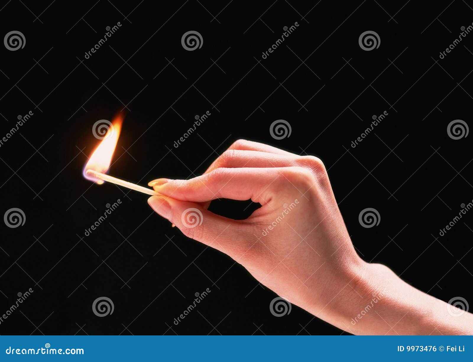 A Burning Match In A Hand Royalty Free Stock Image Image 9973476