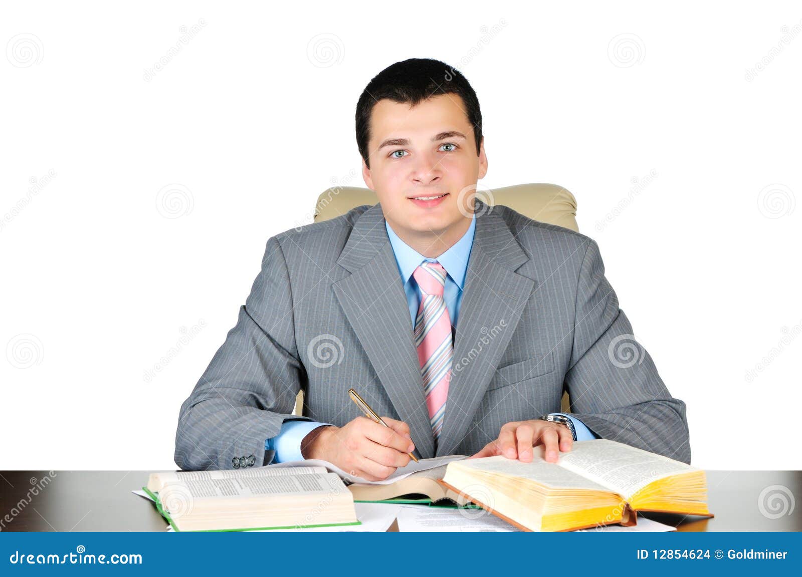Business Man At Work Stock Images - Image: 12854624