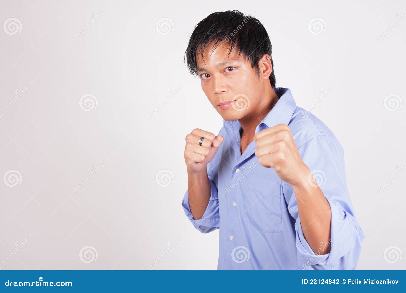 Businessman In A Fighting Pose Stock Photography - Image: 22124842