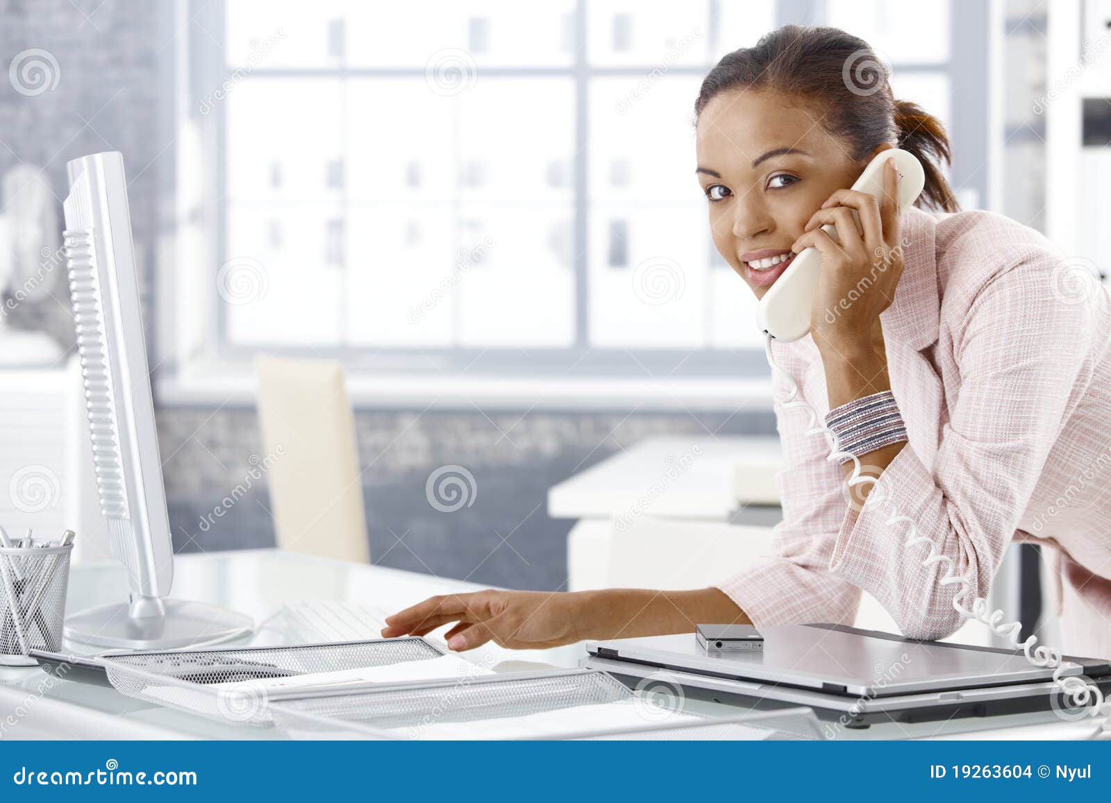 image busy office girl phone image busy office girl phone