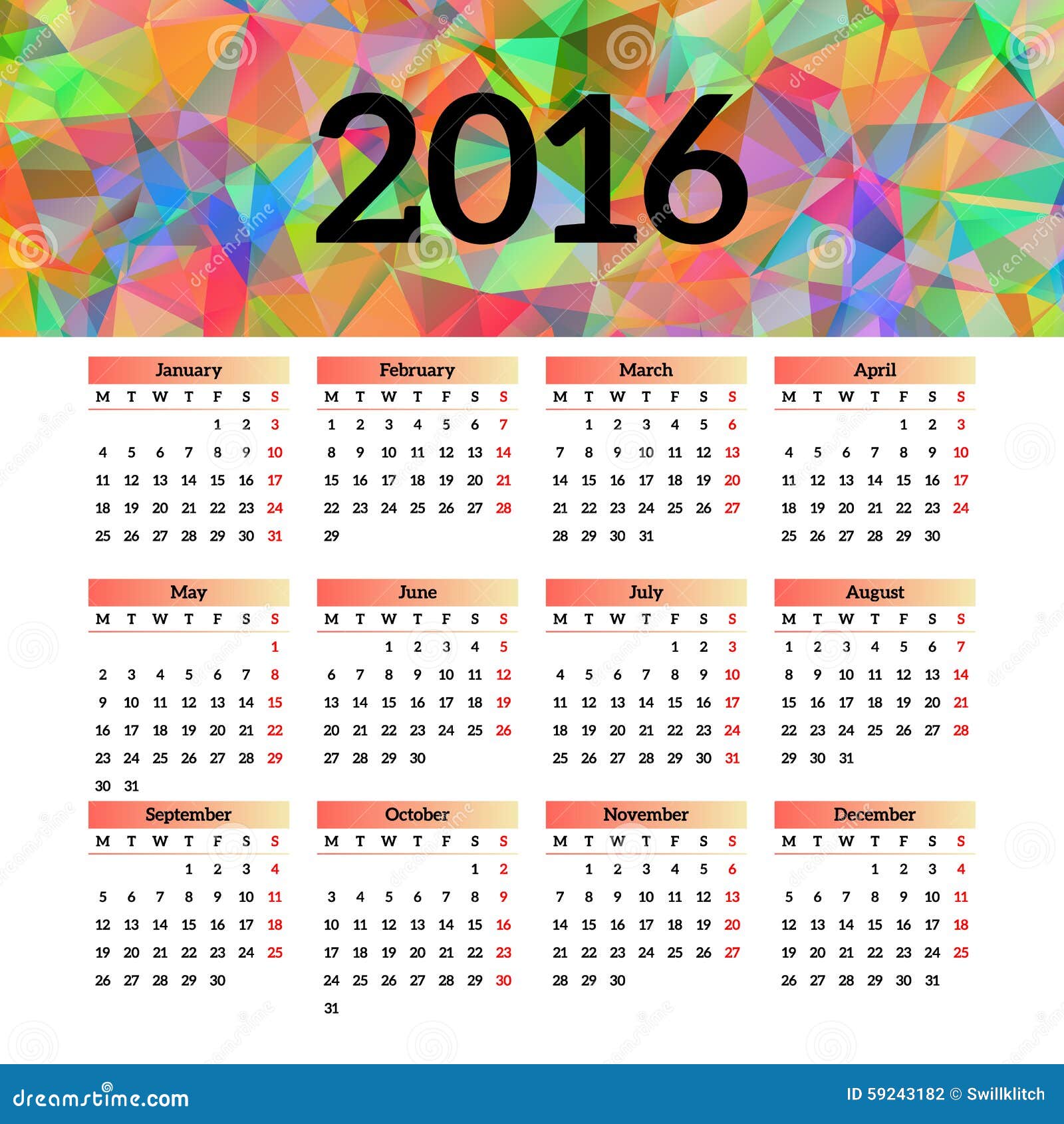 Calendar Header Design : Calendar template design with header picture stock Calendar Header Design : Calendar template design with header picture stock