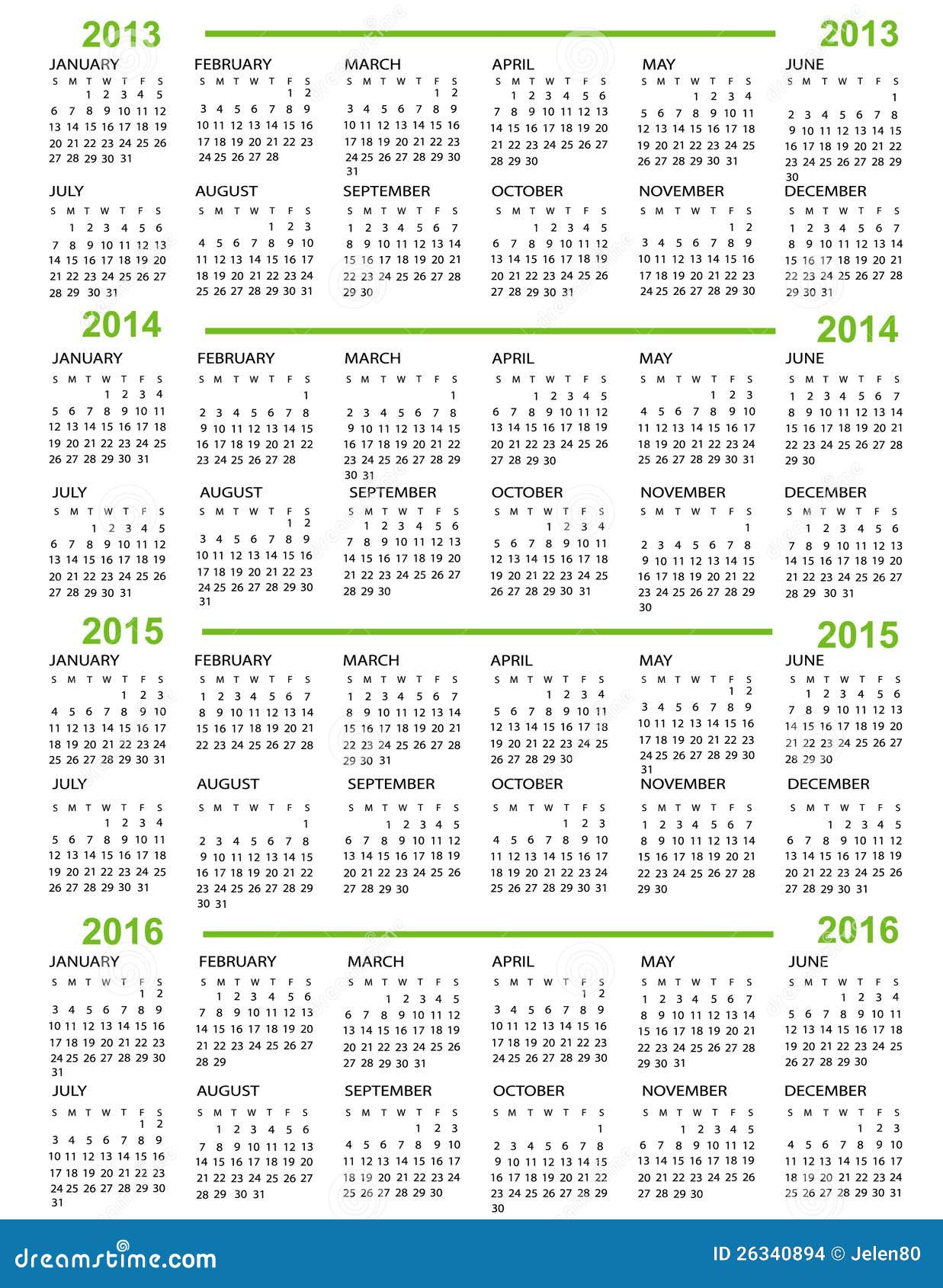 Calendar 2013 2014 2015 2016 Calendar 2013 2014 2015 2016