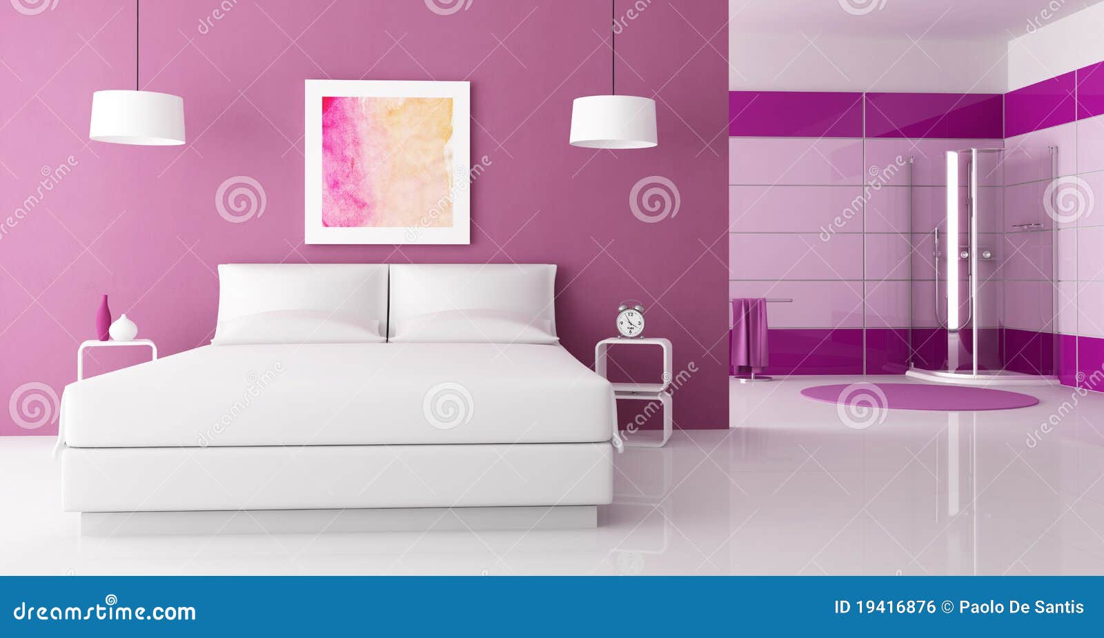 Camera da letto bianca e viola ~ canlic for .