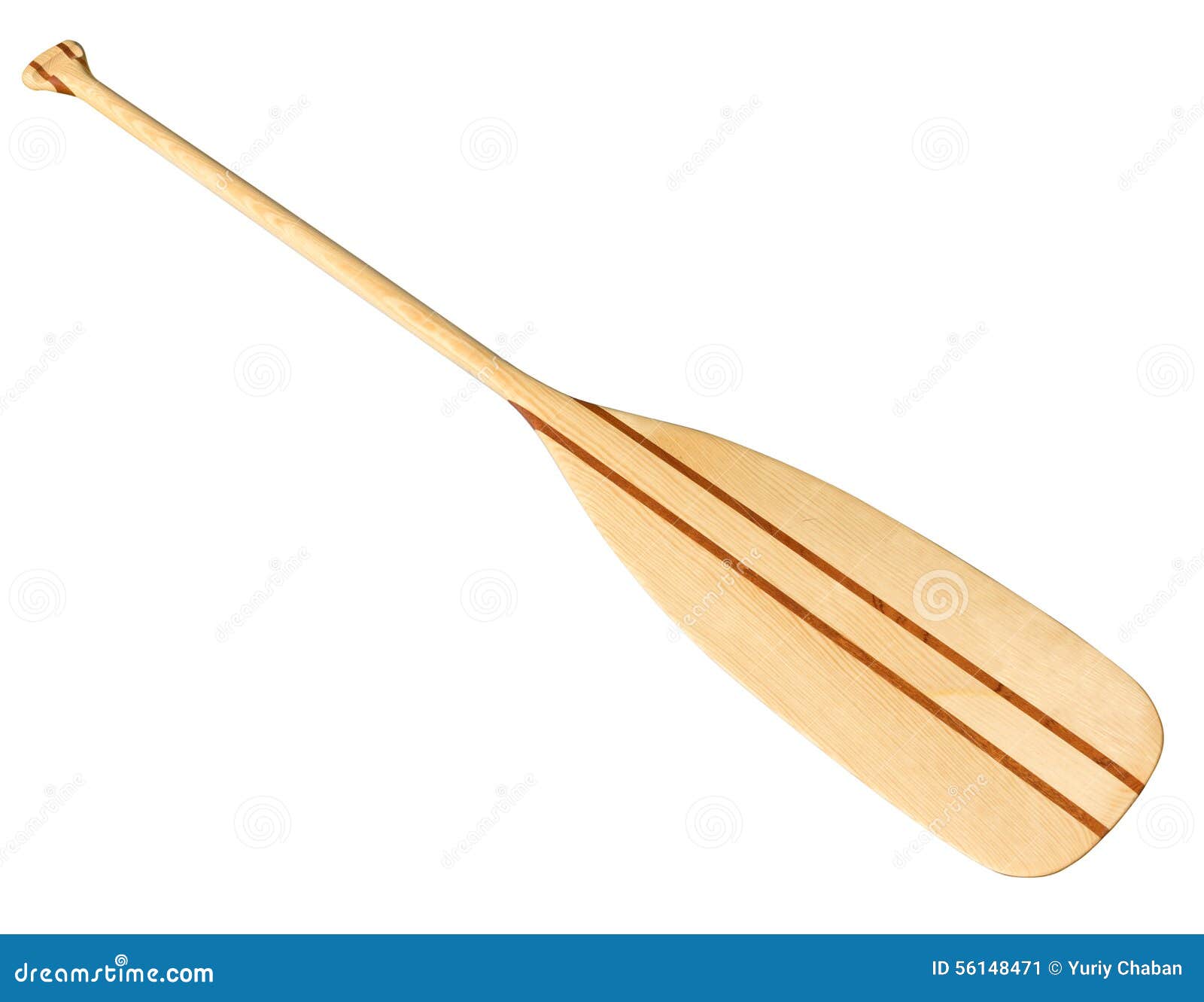 Canoe paddle iso   lated on white. Clipping path included.