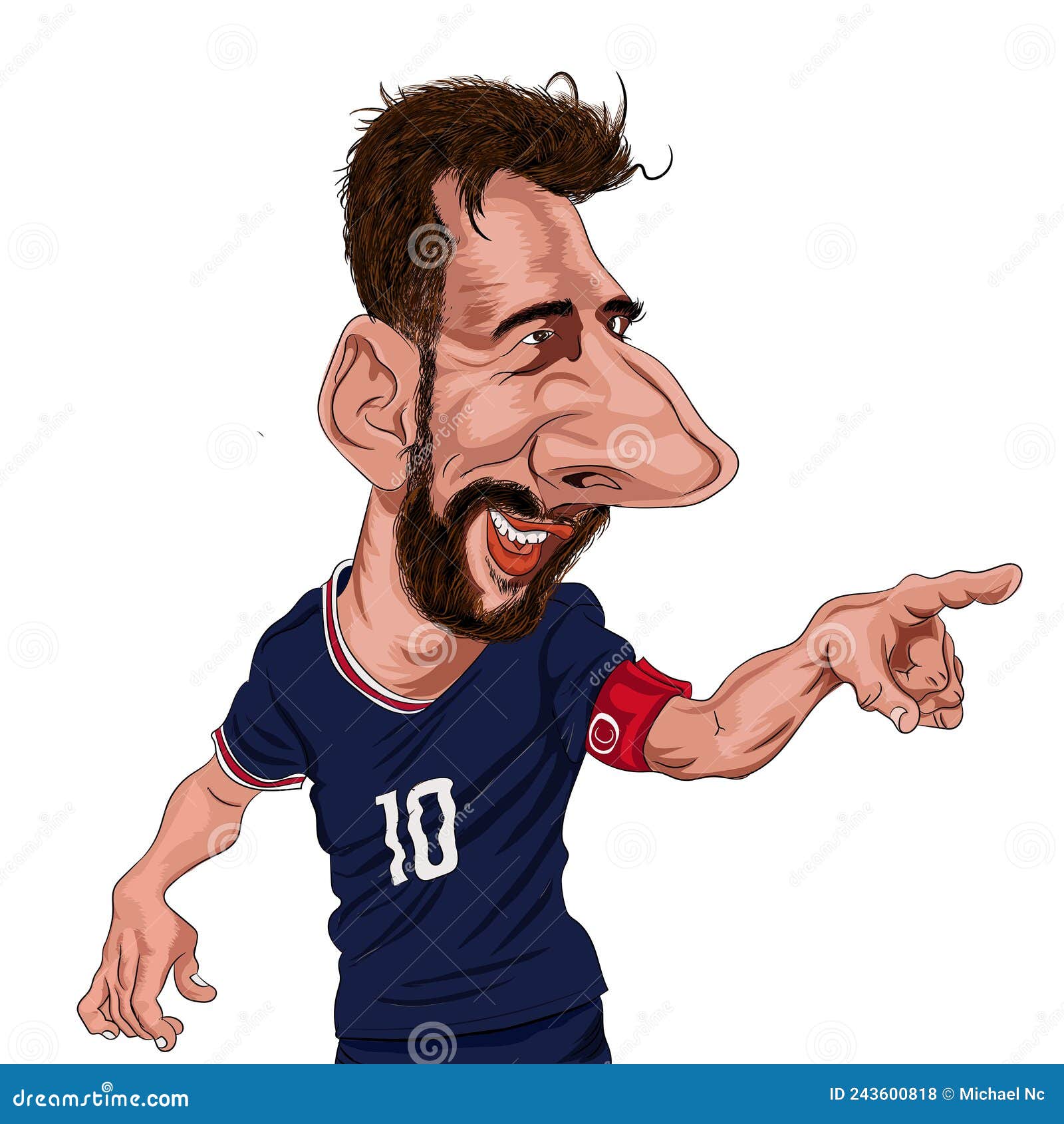 Caricatura De Lionel Messi 2022 Foto de archivo editorial Ilustración