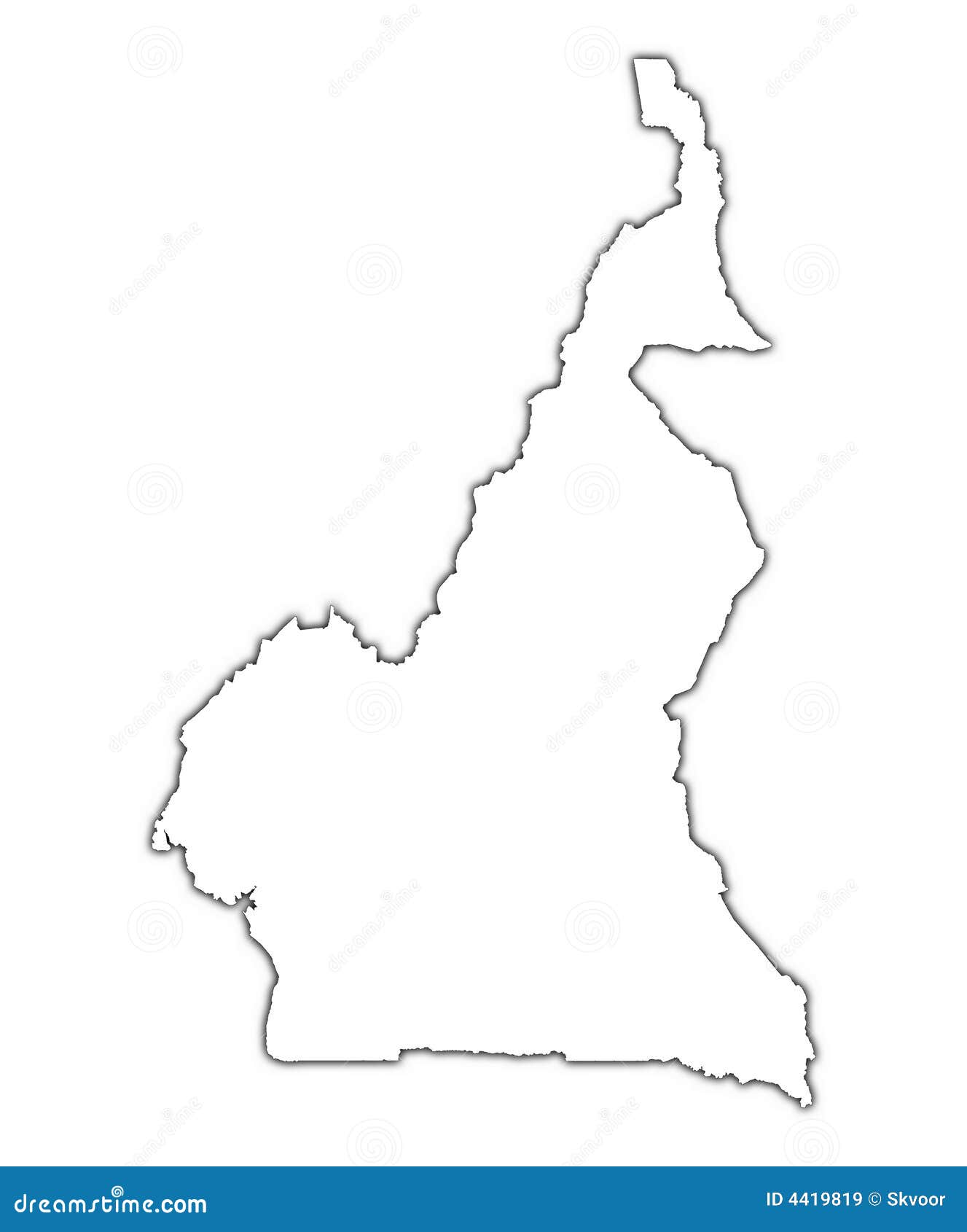 Carte D'ensemble Du Cameroun Images libres de droits  Image 4419819