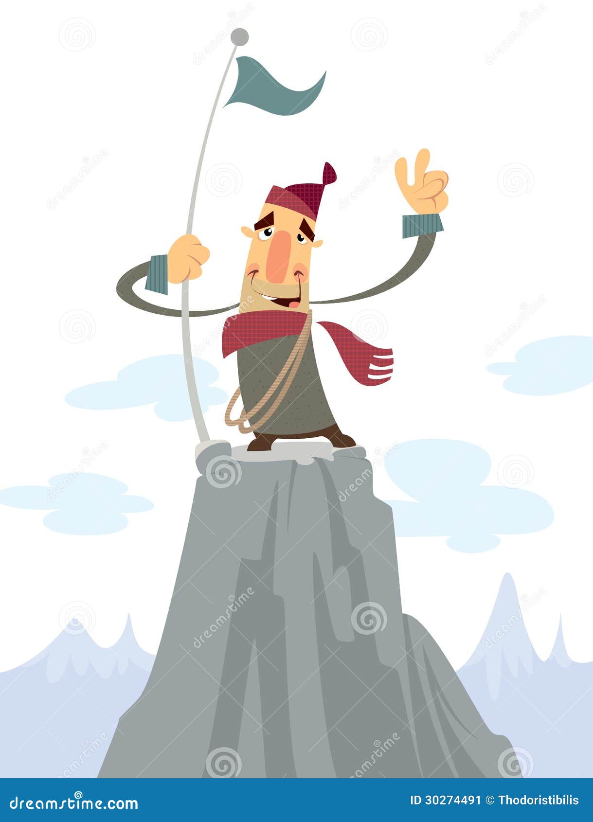 clipart man on mountain top - photo #7